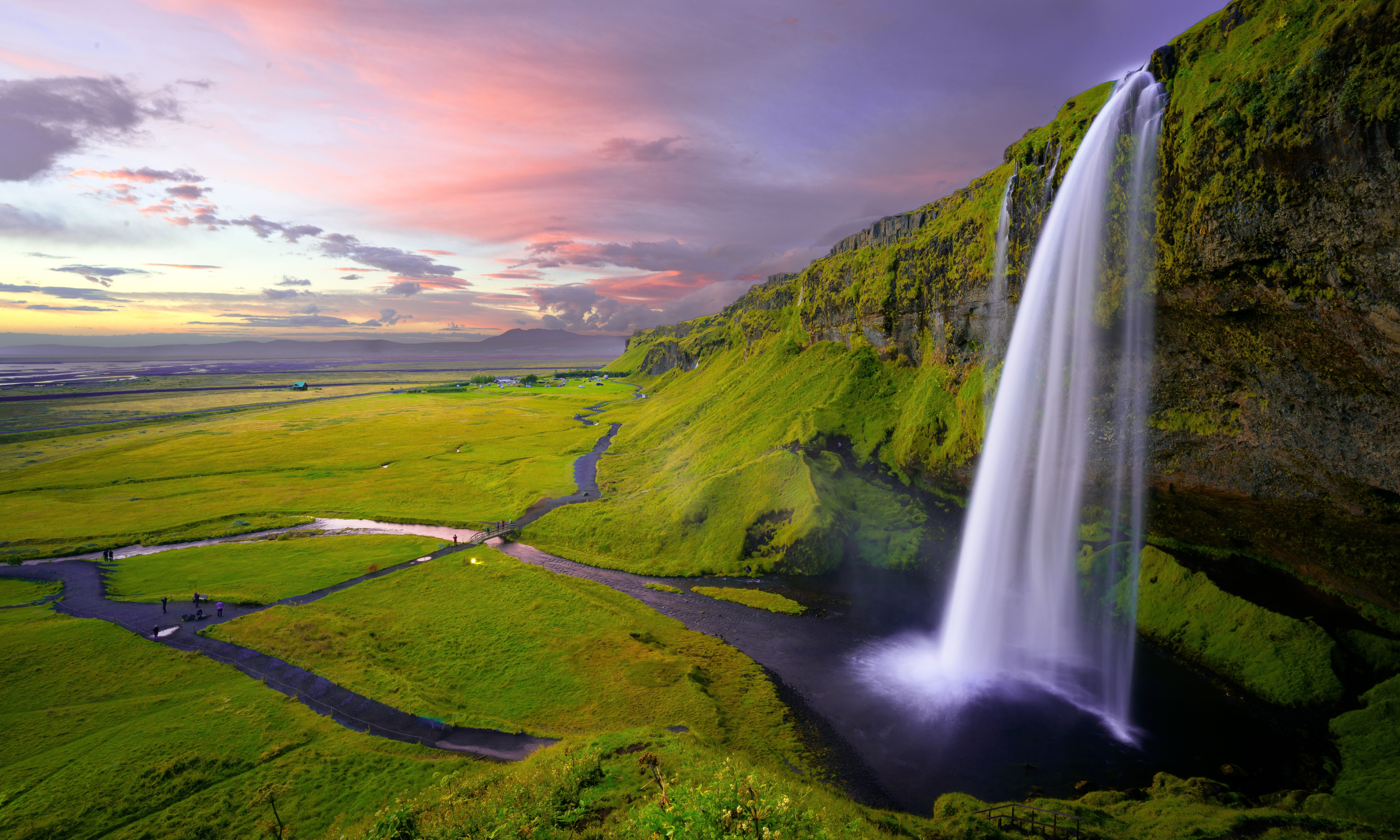 Seljalandfoss waterval, IJsland
