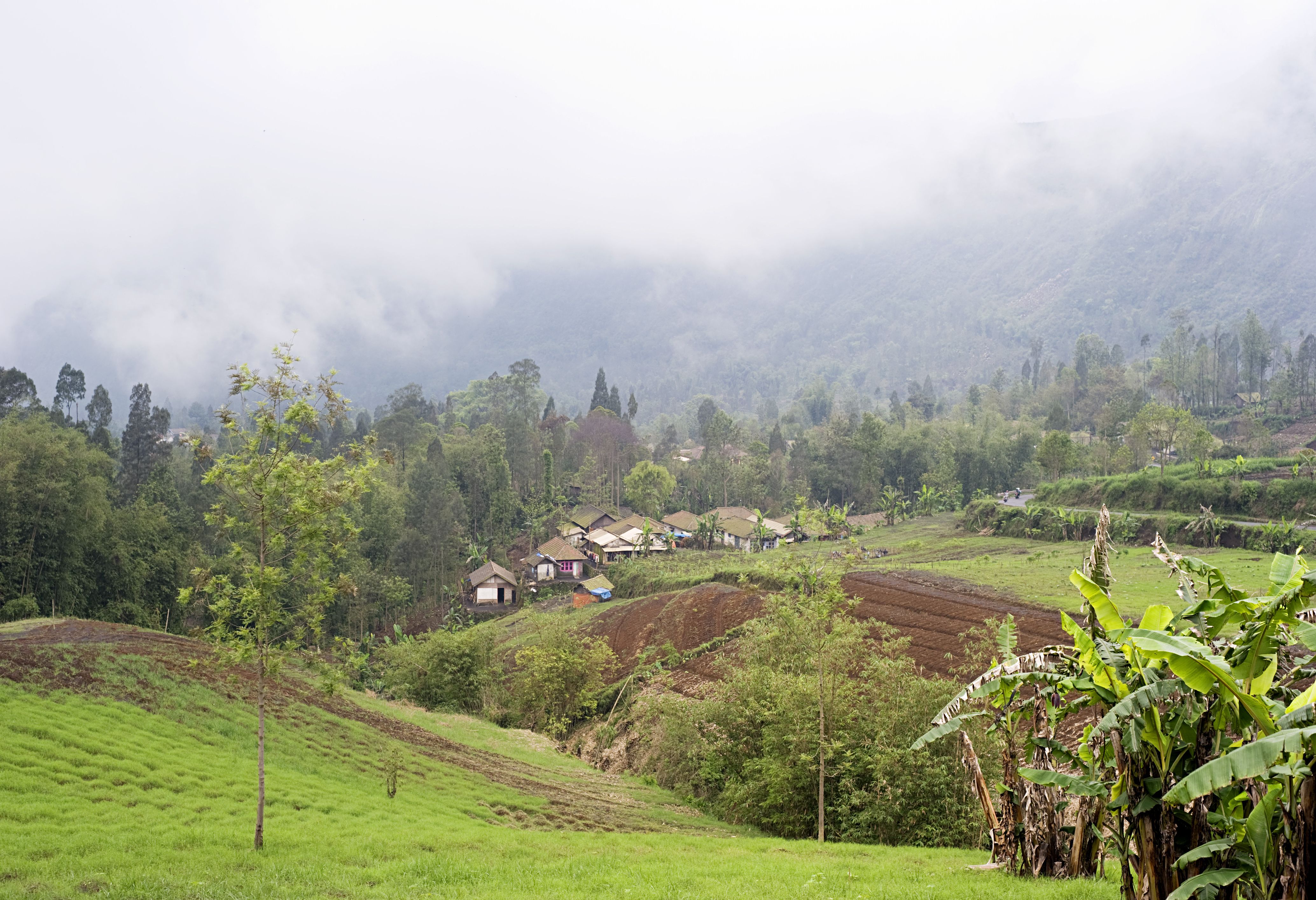 Landschap richting het oosten van Java in Indonesie