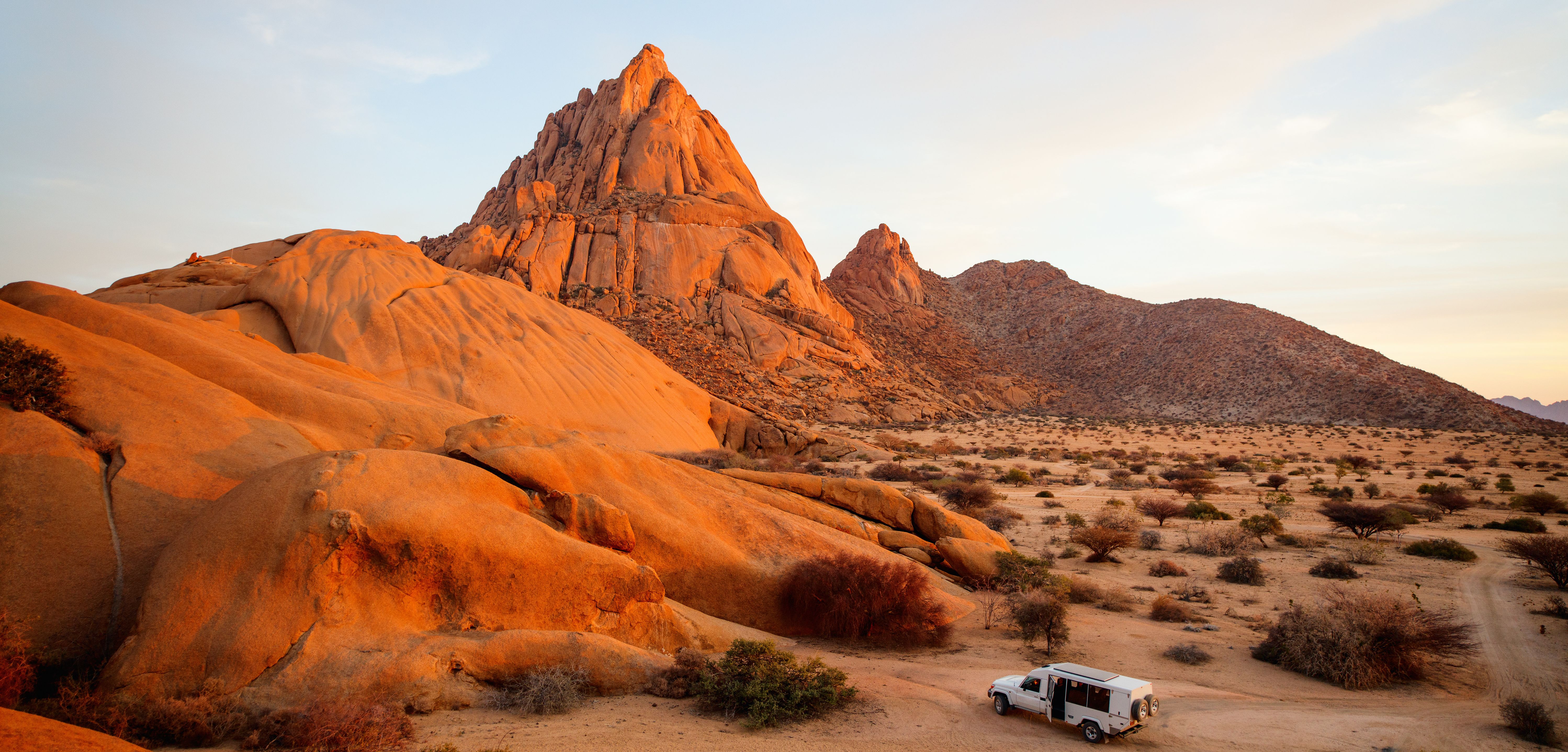 Namibie-Spitzkoppe-Zonsondergang-Omgeving-Landschap-Platinum