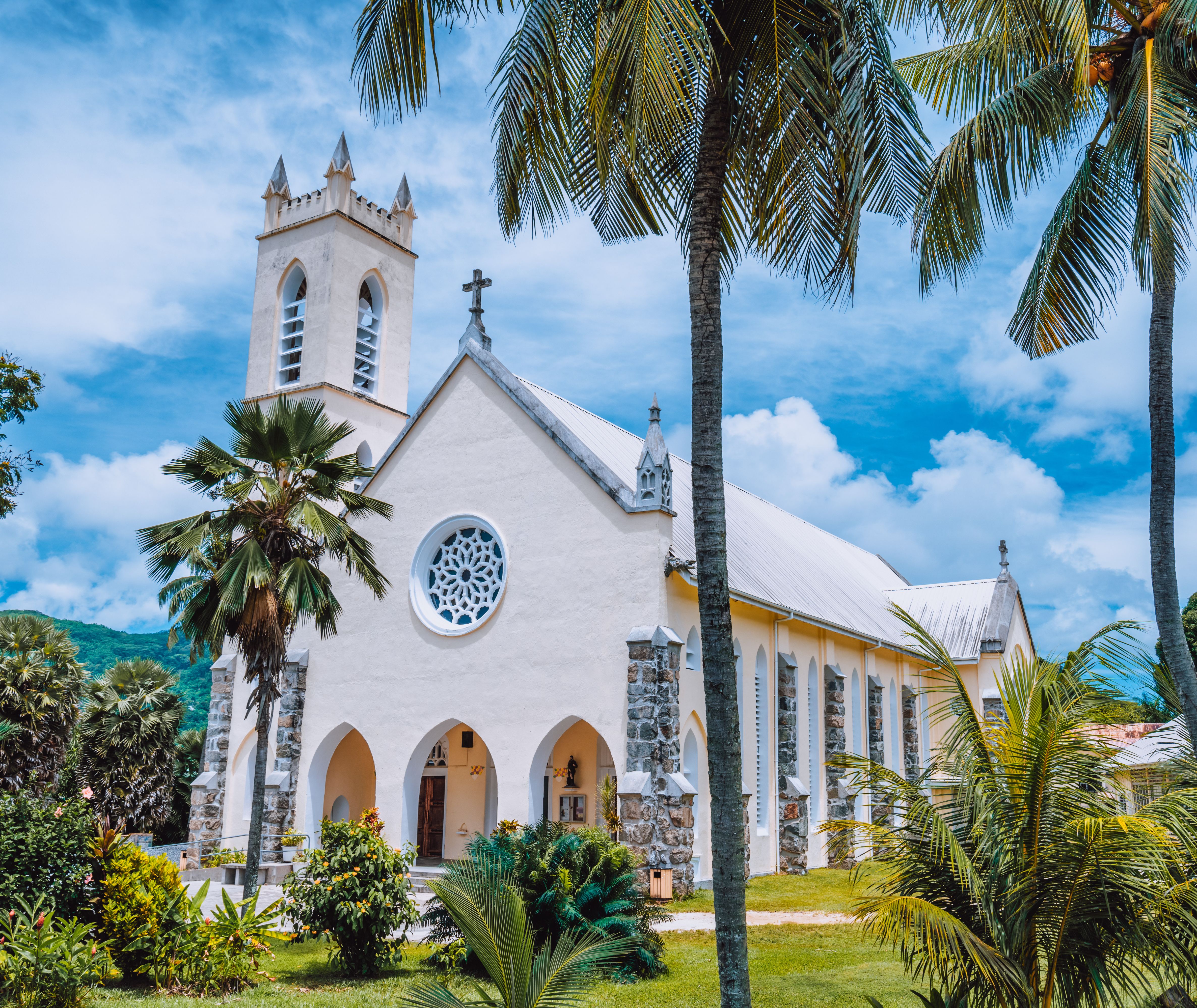 Seychellen-Mahe-Beau-Vallon-St-Roch-Rooms-Katholieke-Kerk