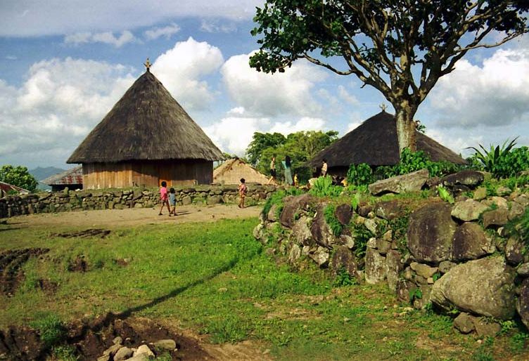 Manggarai dorp Ruteng Pu'u nabij Ruteng op Flores in Indonesie