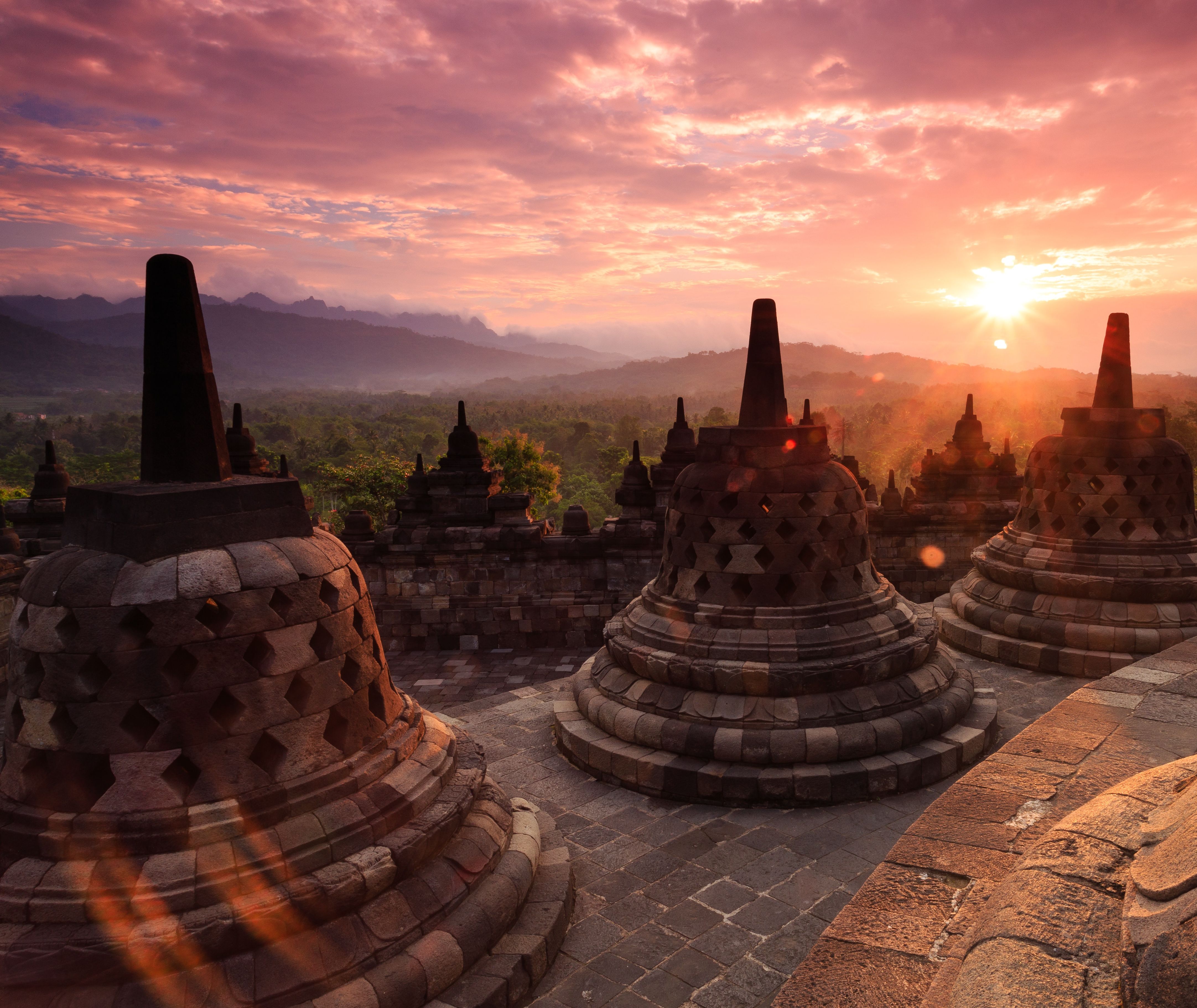 Indonesie-Java-Yogyakarta-Borobudur-zonsopkomst