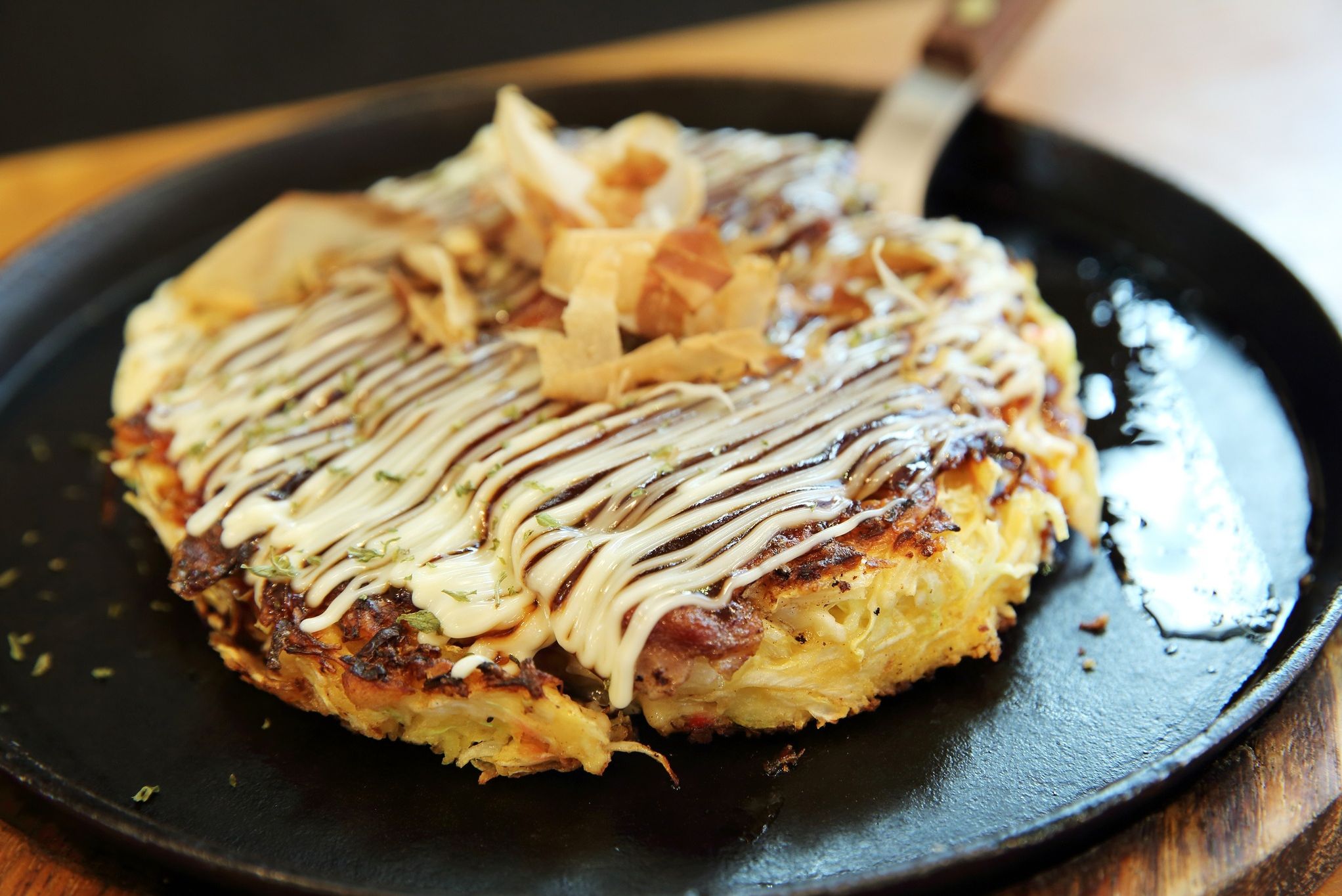 Okonomiyaki hartige pannenkoek