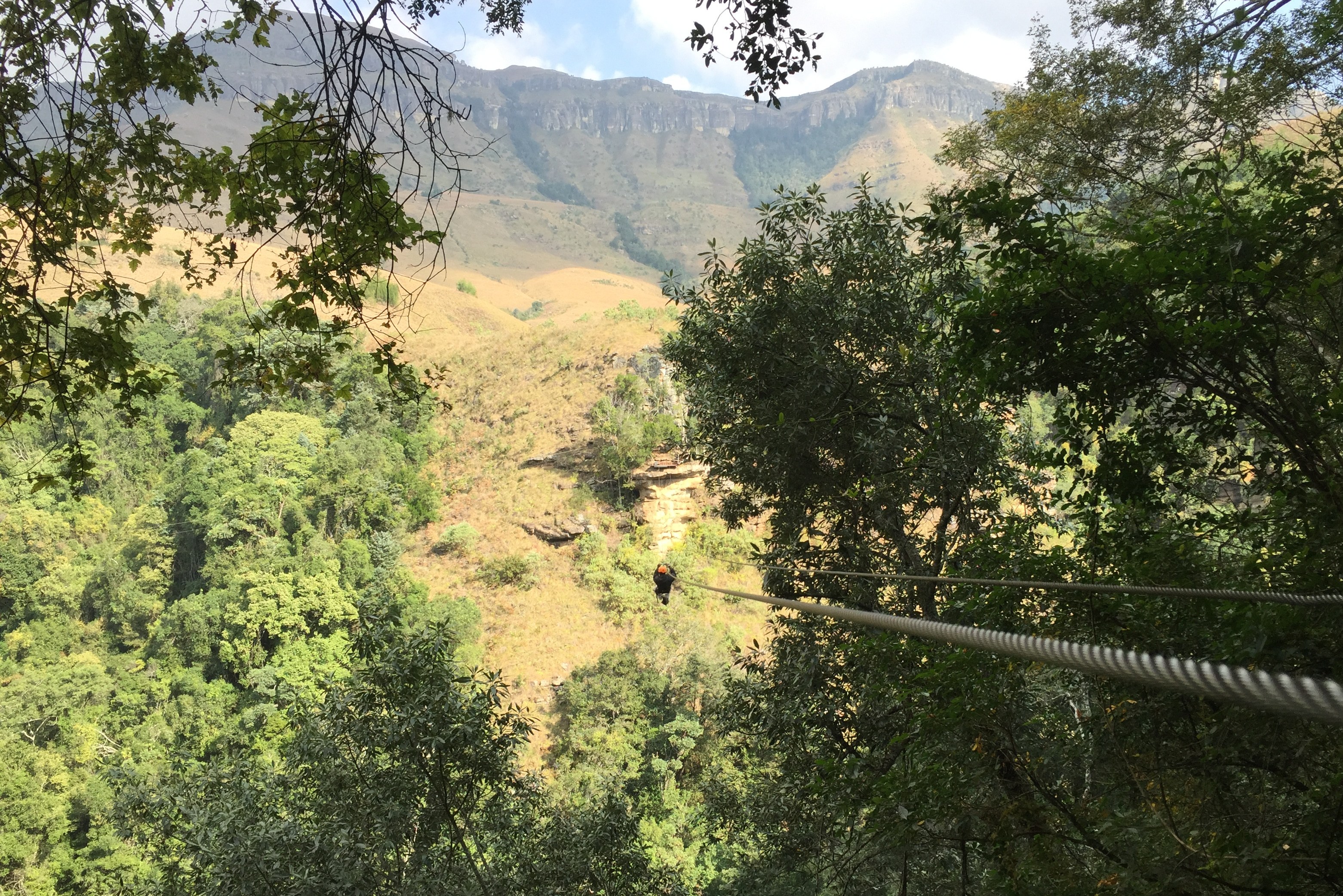Canopy tour in de Drakensbergen