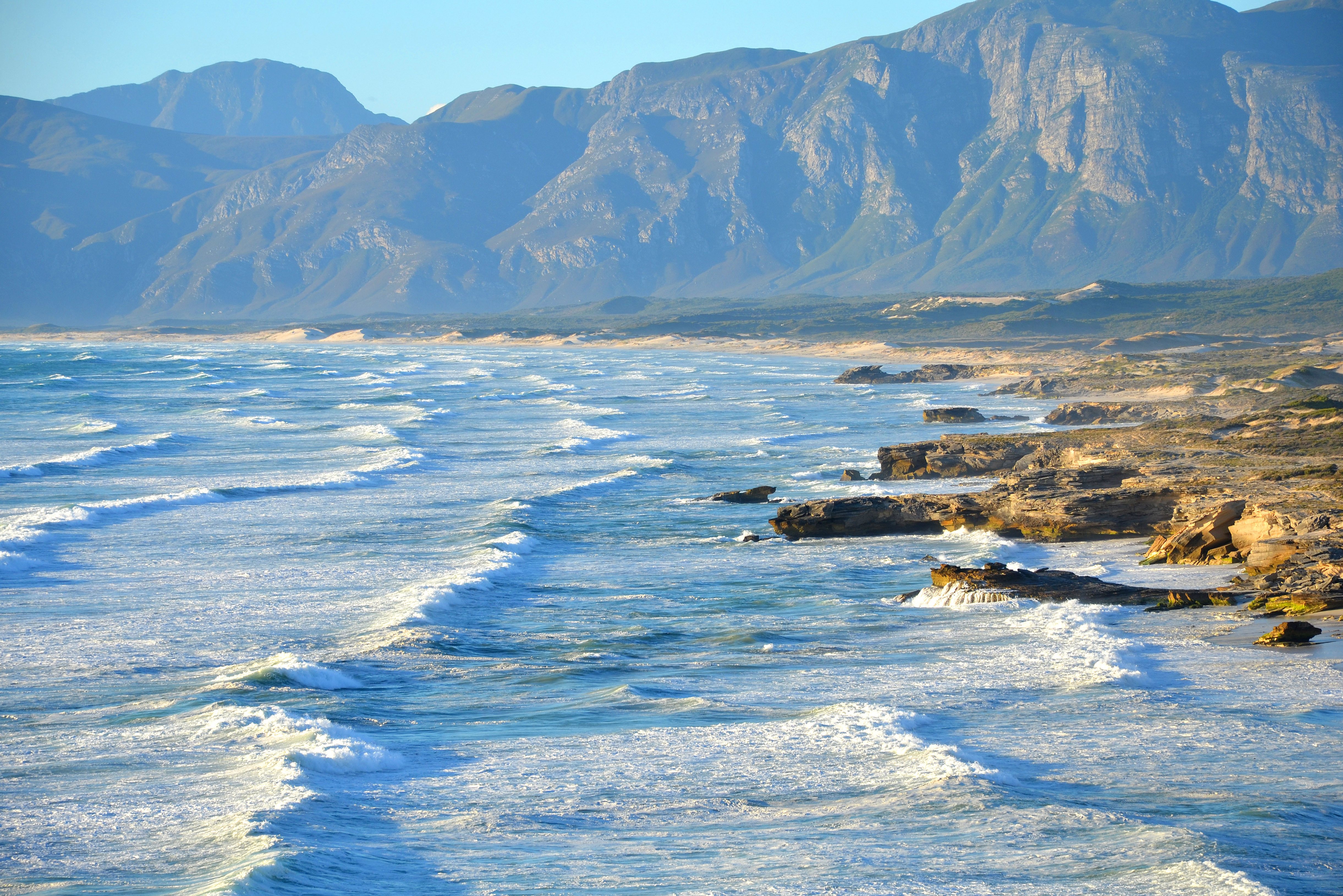 Kust bij Hermanus in Zuid-Afrika
