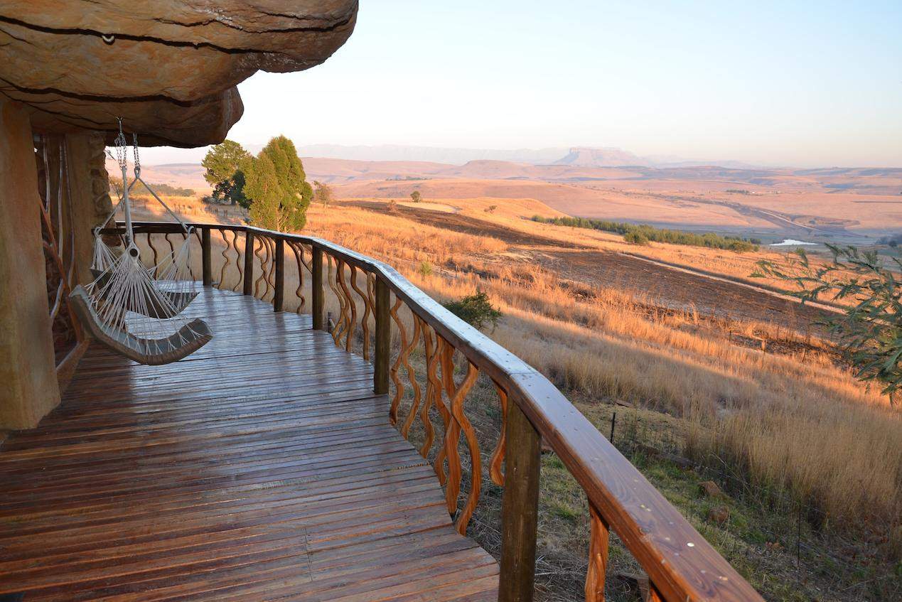 Uitzicht Antbear Lodge Drakensbergen