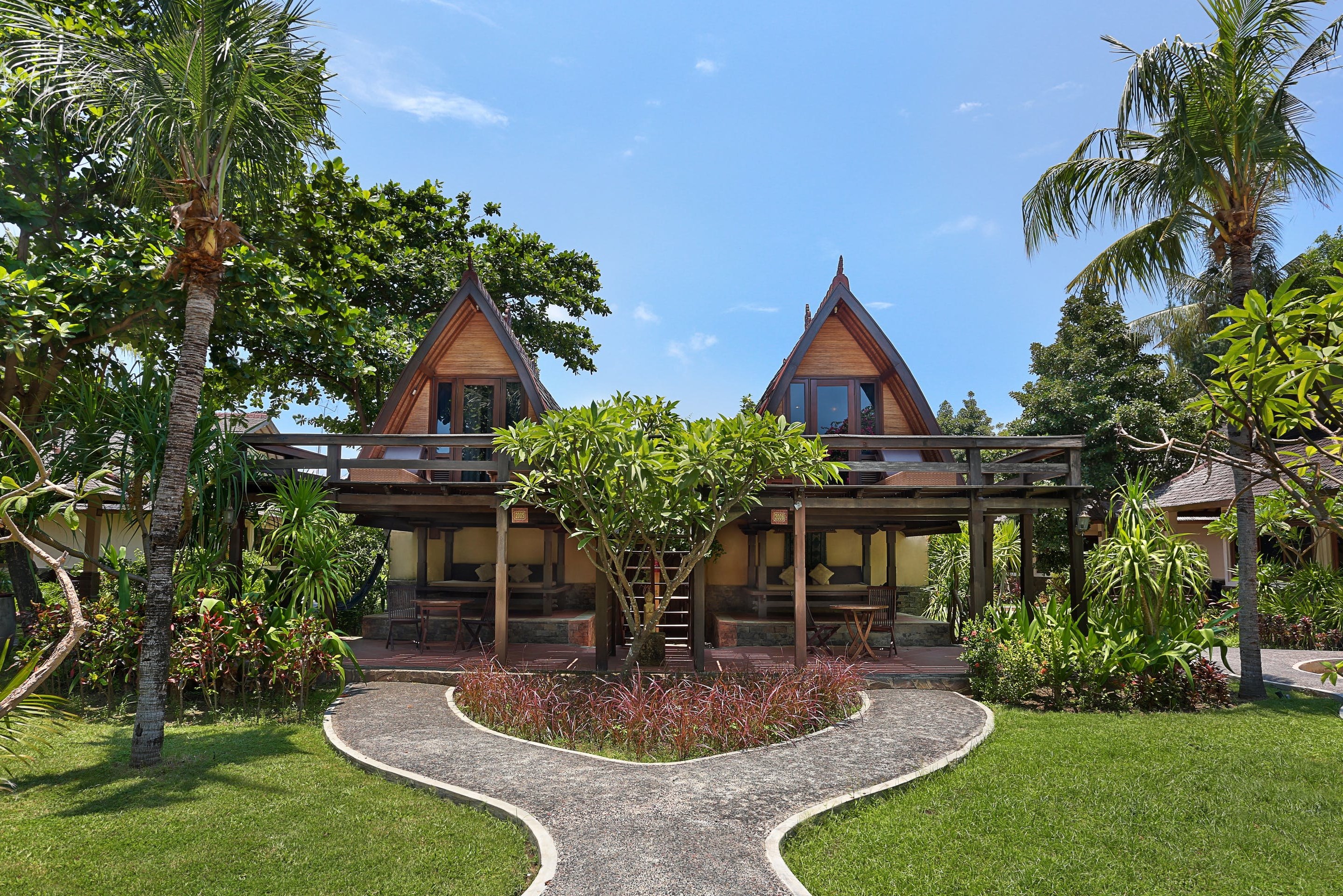 lumbung hut van vila ombak hotel op gili trawangan eilanden