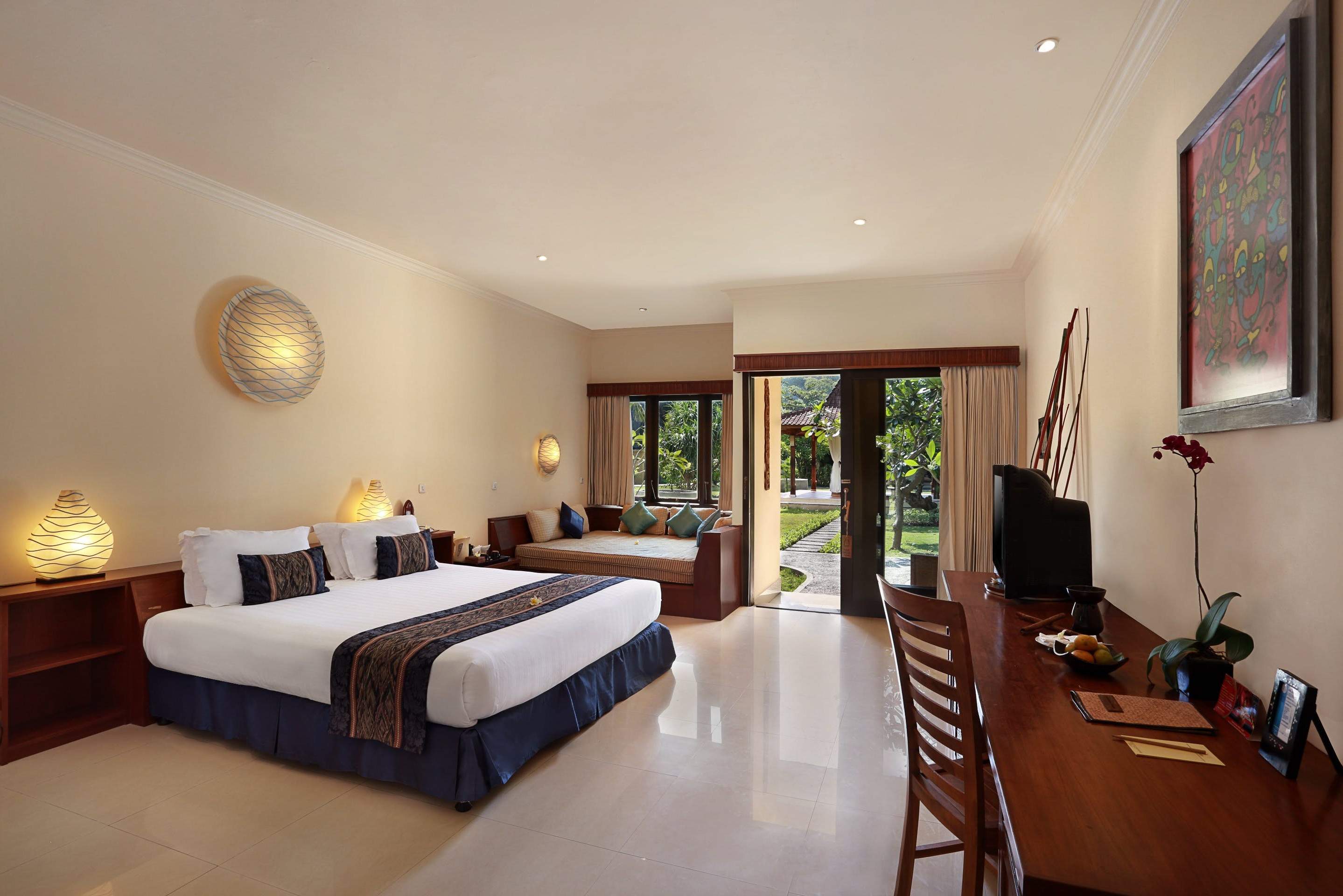 kamer van vila ombak hotel op gili trawangan eilanden