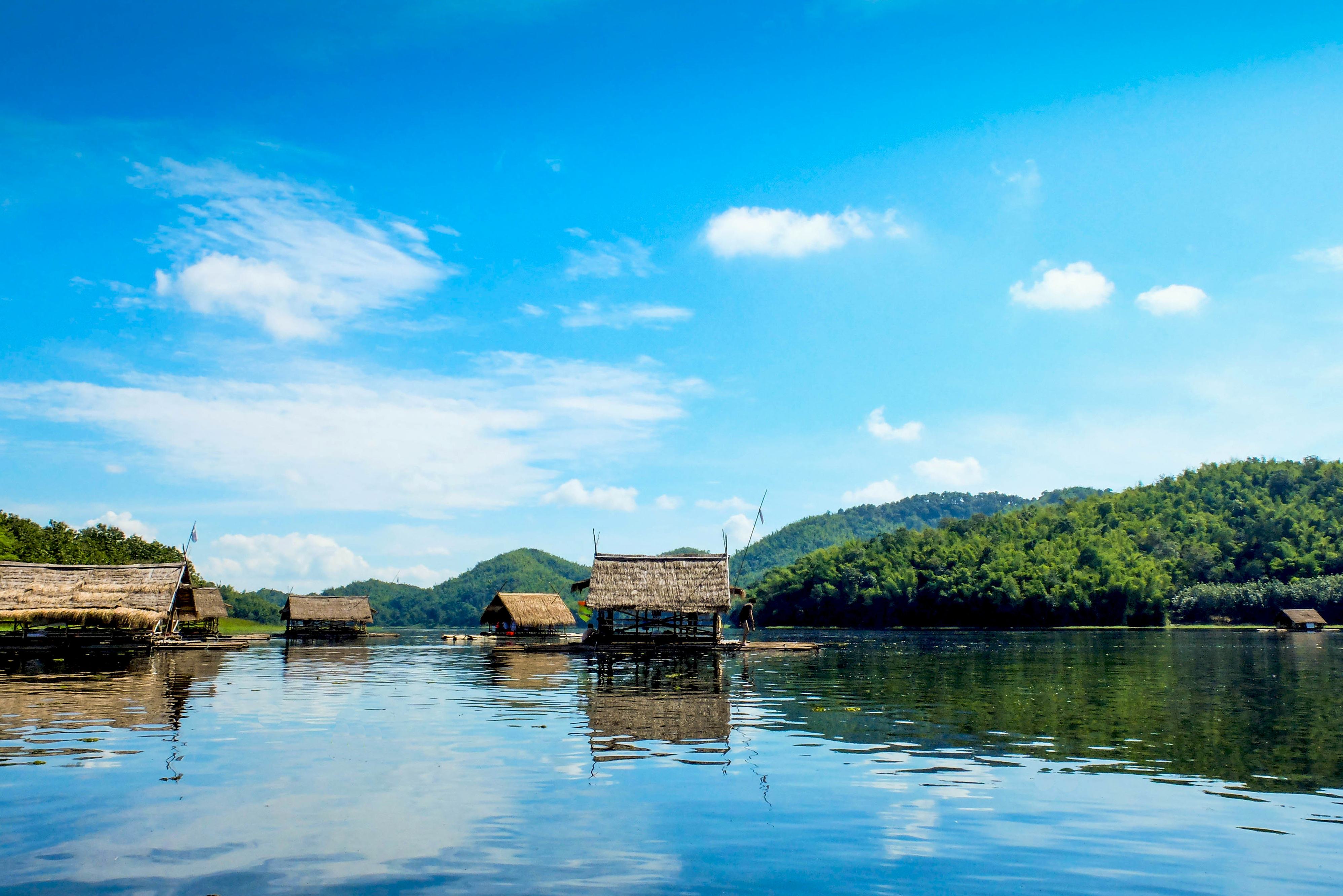 Huai Krathing meer in de regio Loei, Thailand
