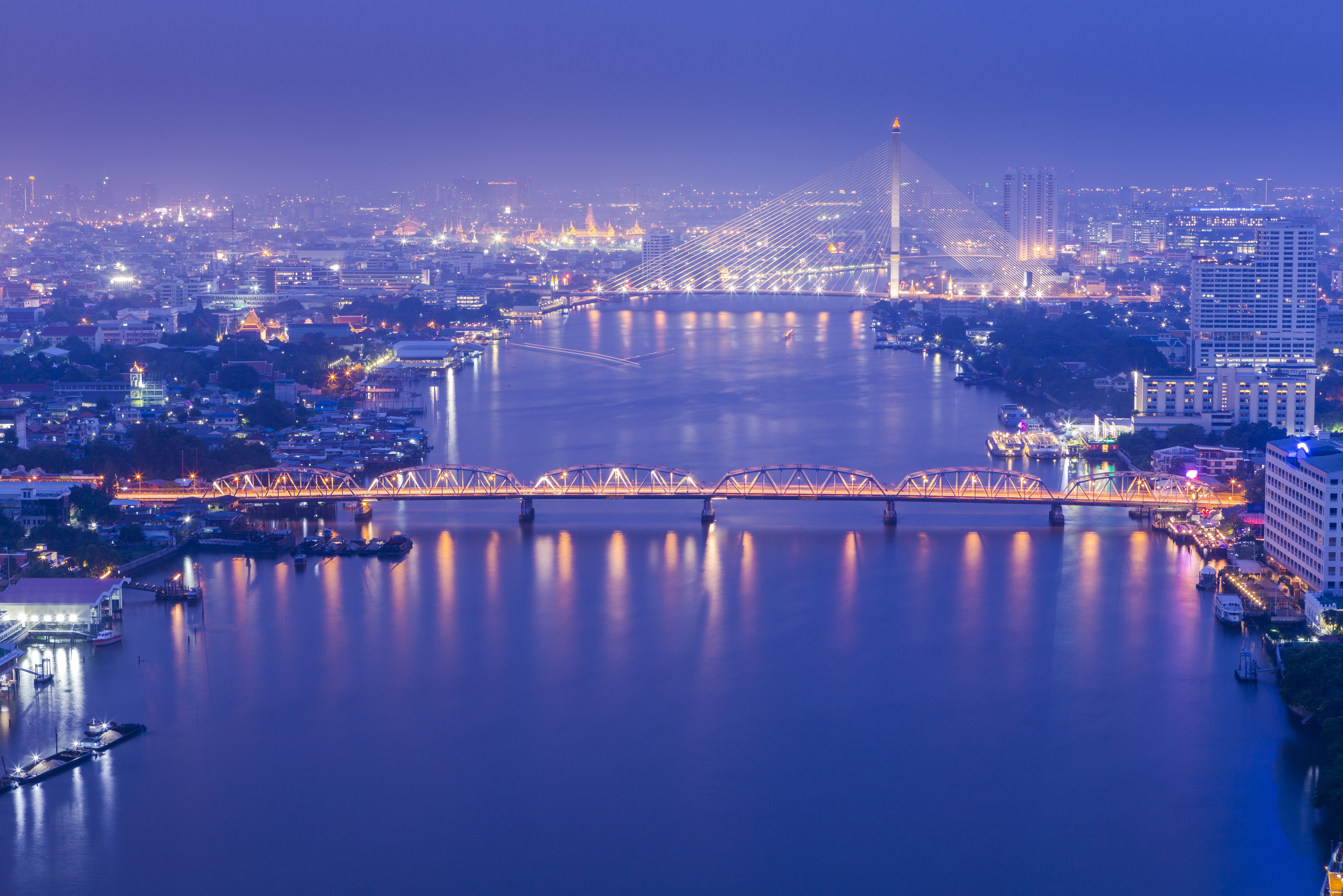 Chao Phraya rivier in Bangkok, Thailand