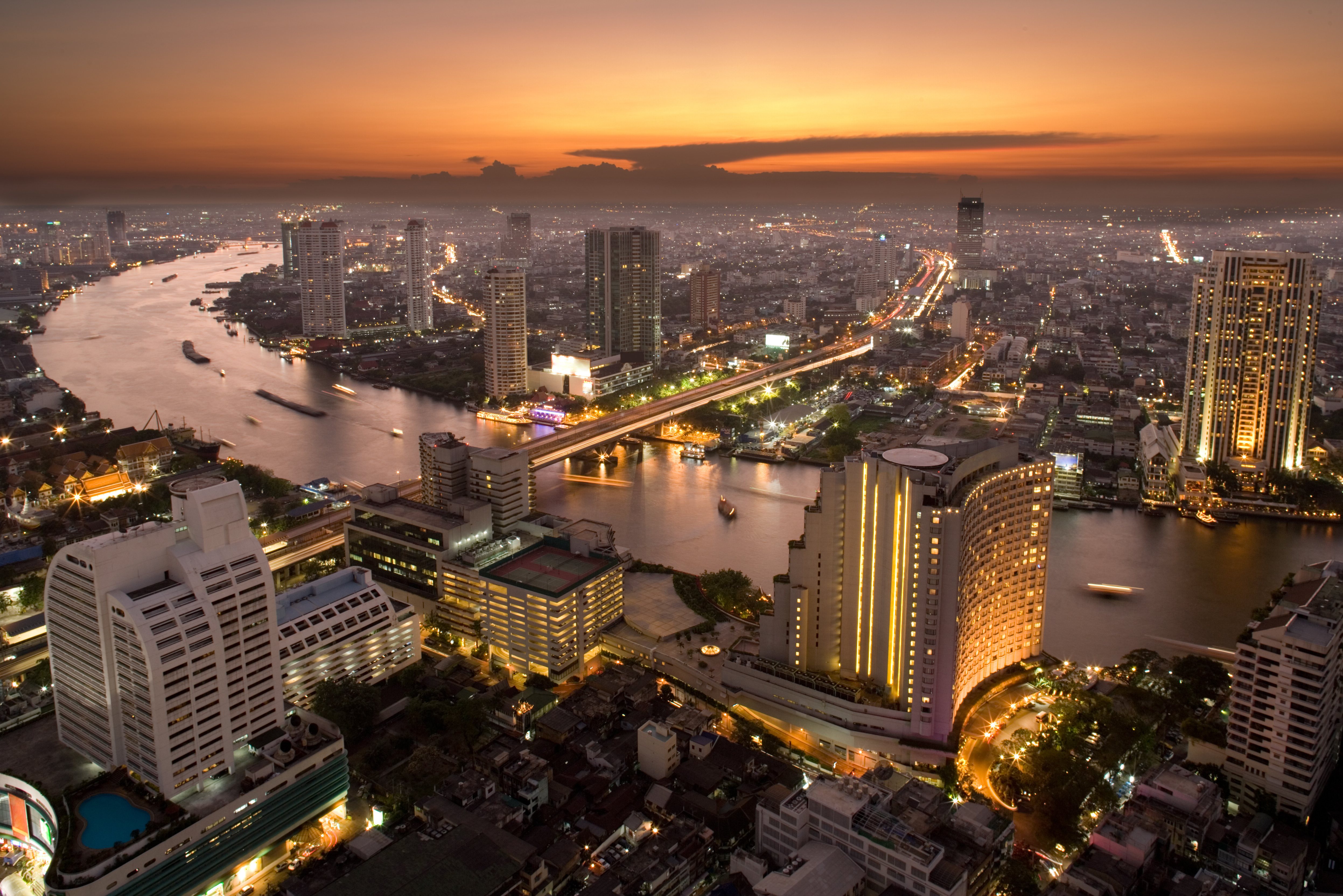 Uitzicht over Bangkok, Thailand