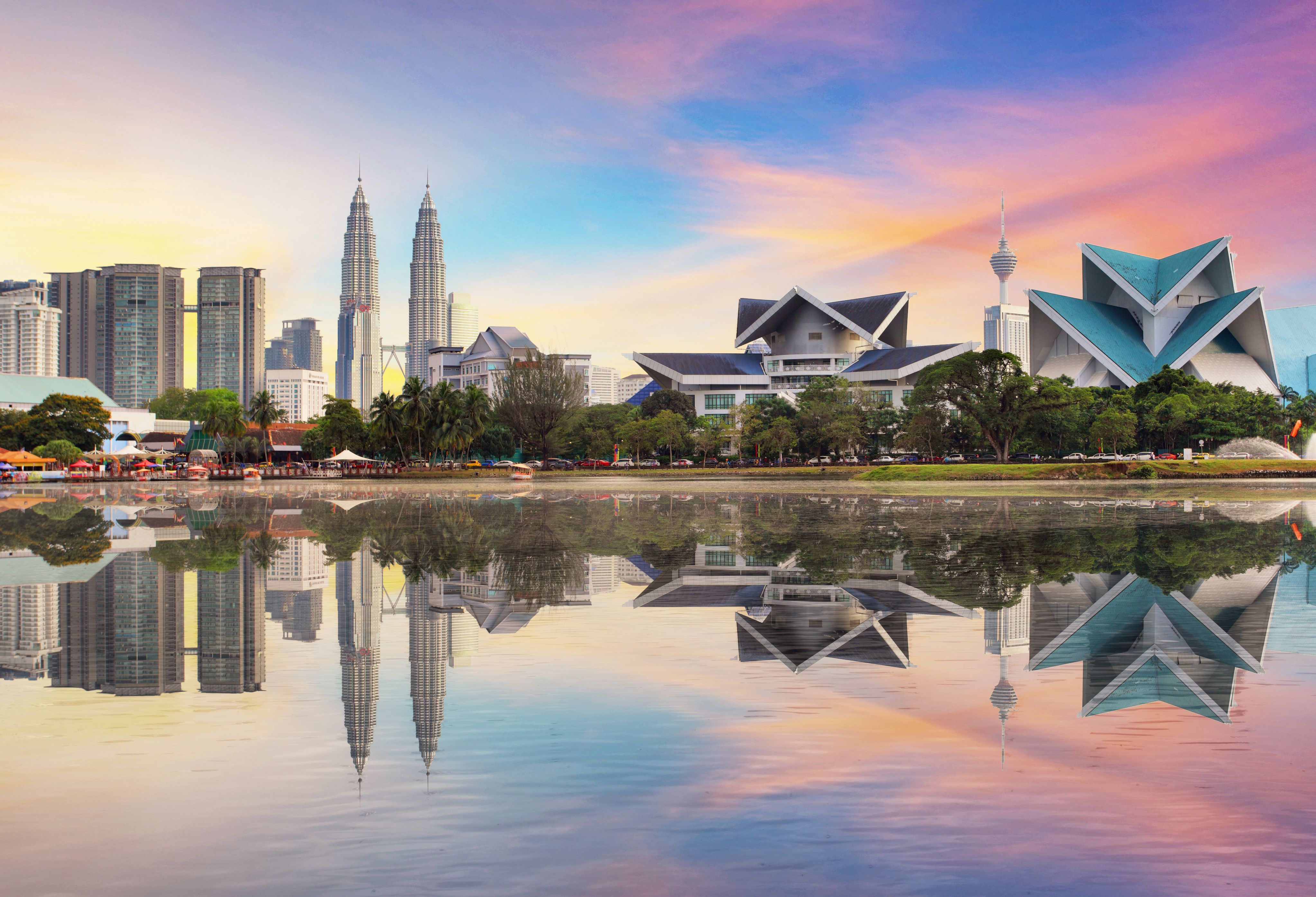 Kuala Lumpur skyline met Petronas Twin Towers