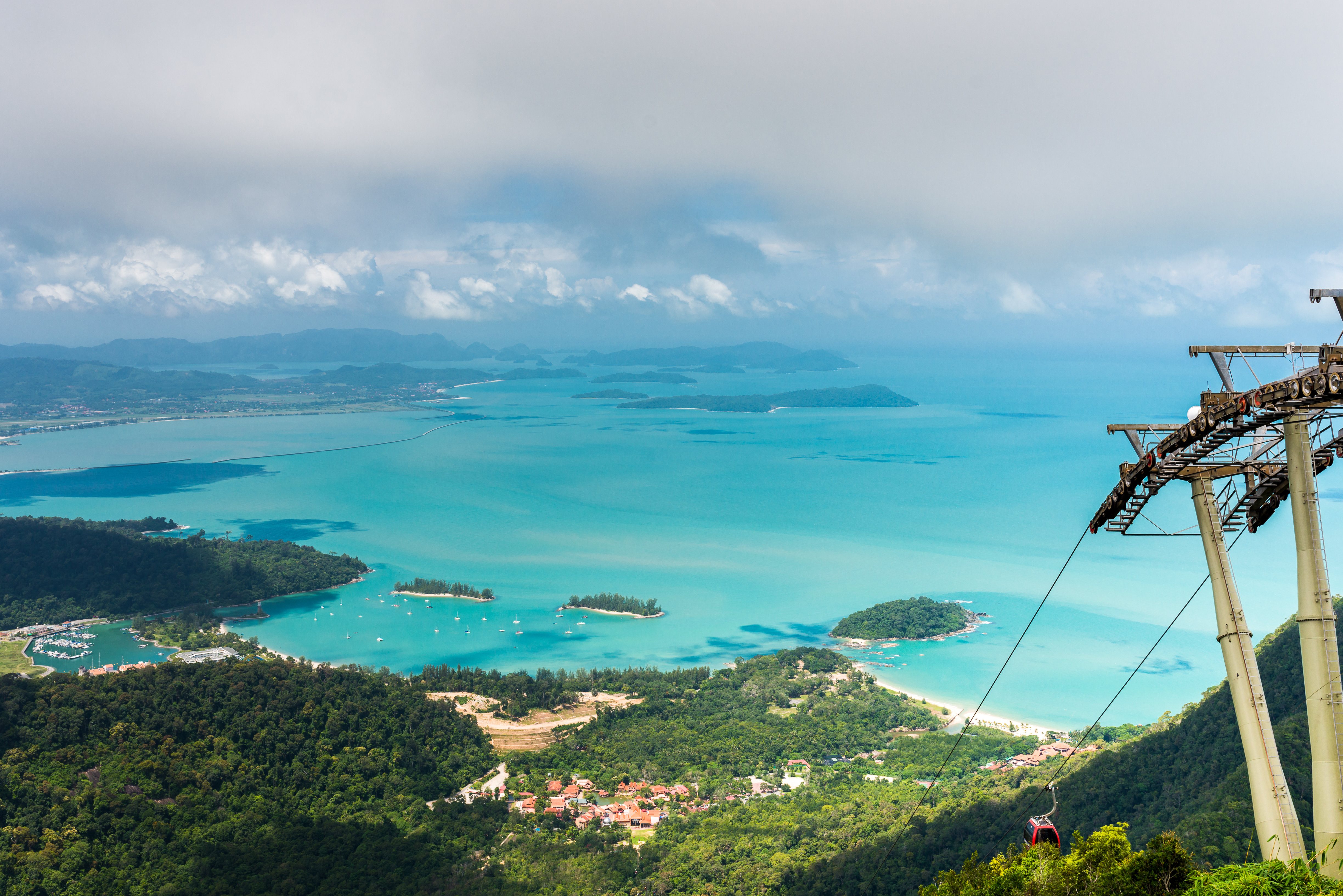 Uitzicht vanaf Langkawi kabelbaan