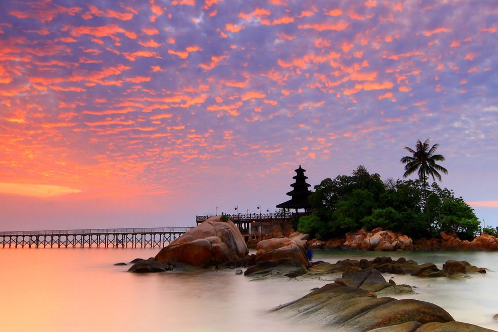 Zonsondergang Batam Island Indonesië