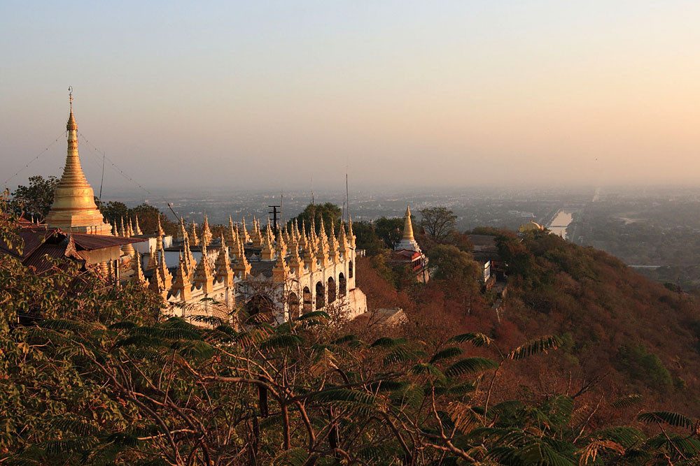 Uitzicht Mandalay Hill in Myanmar