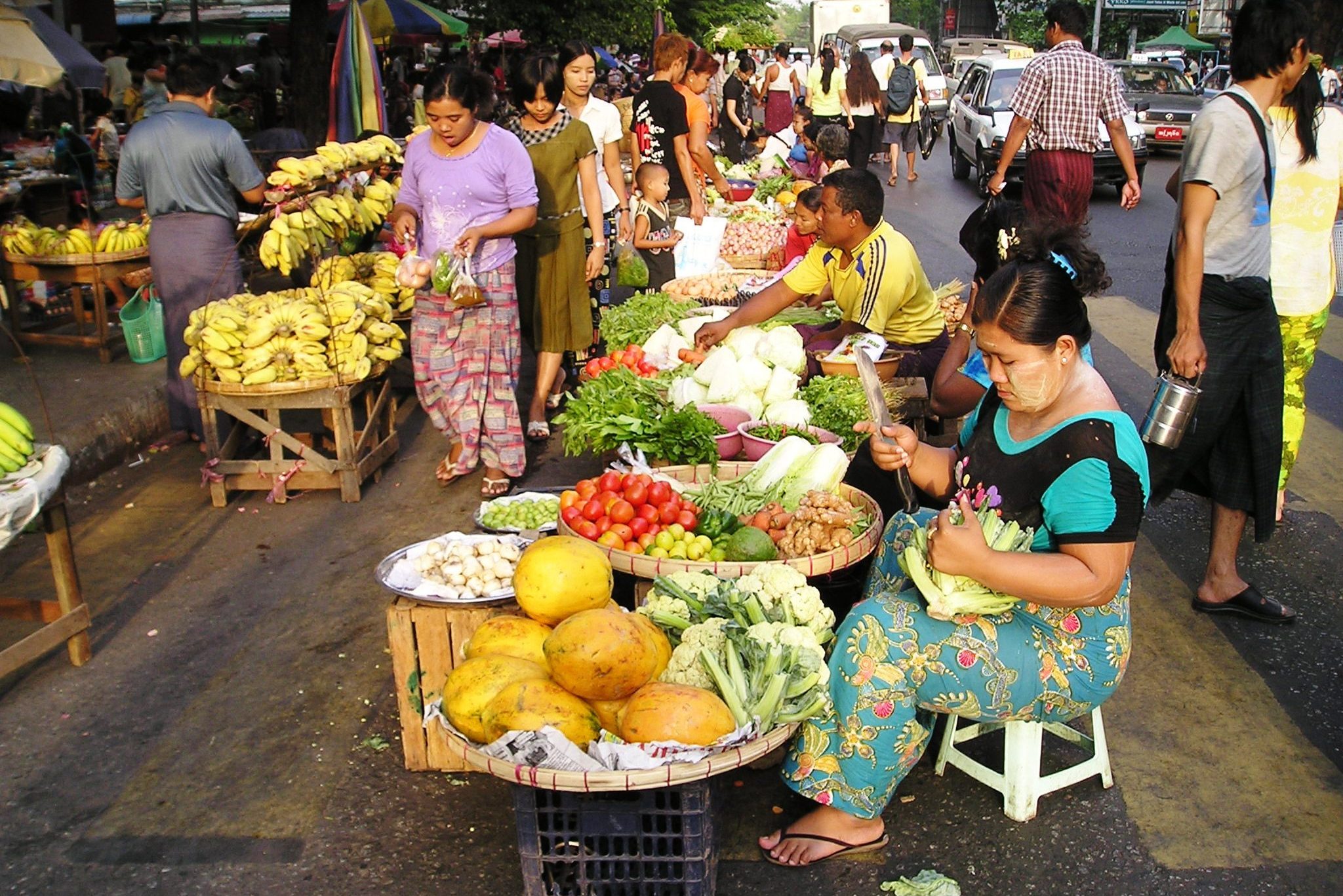 Yangon lokale markt Myanmar