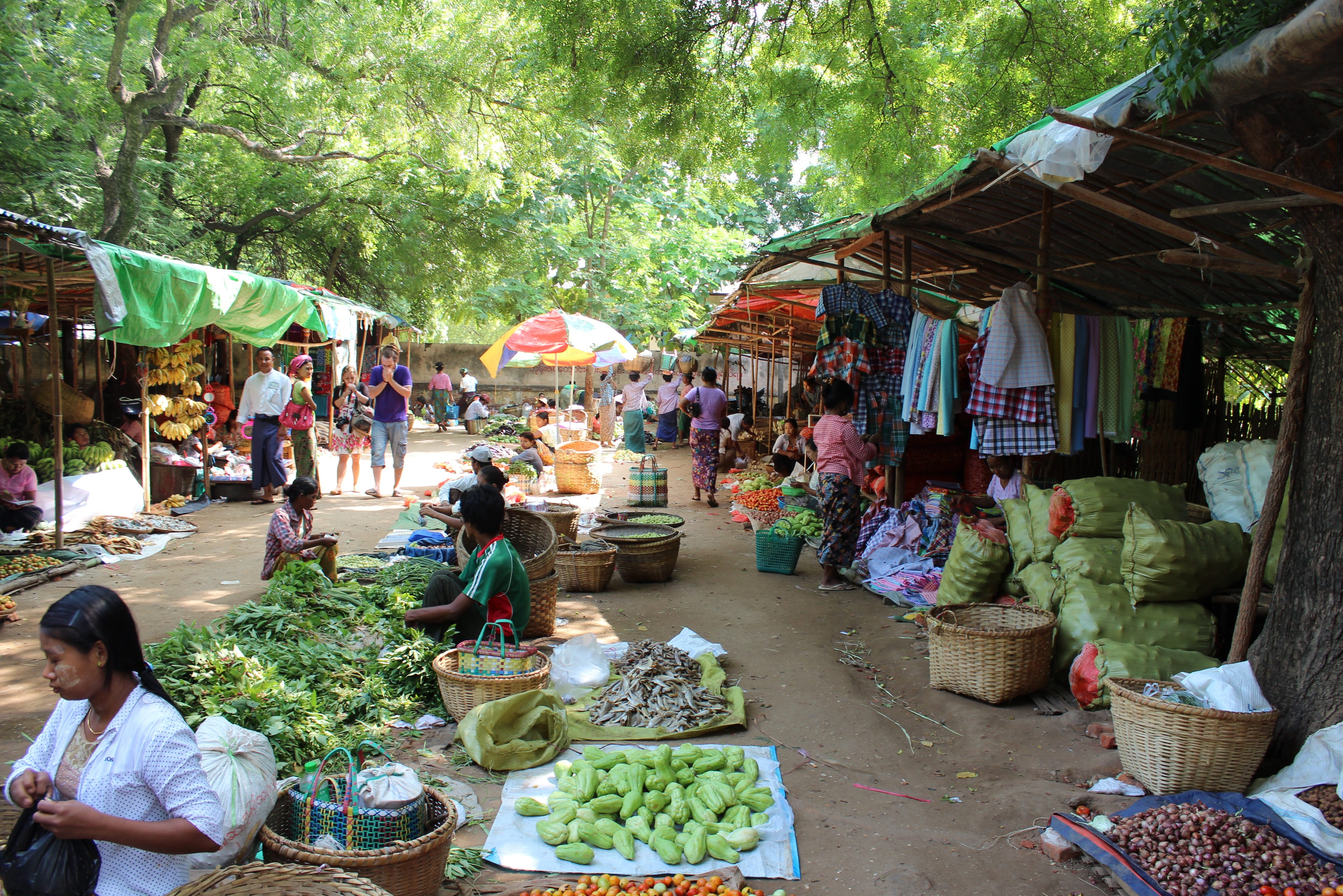 Lokale markt Nyaung U Bagan Myanmar