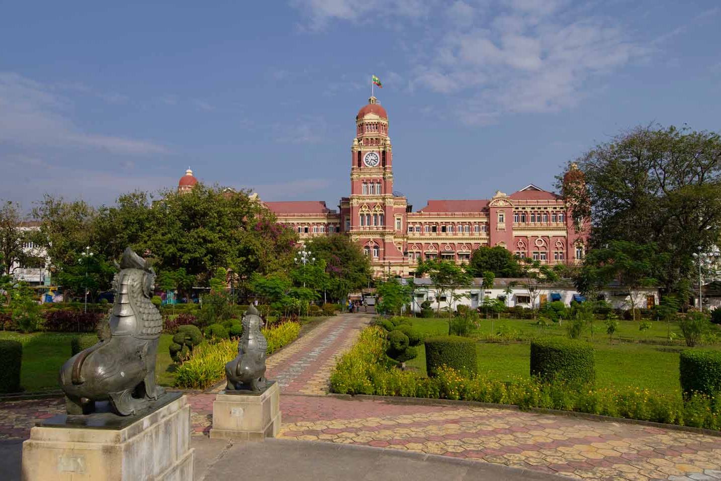 Britse architectuur in Yangon Myanmar