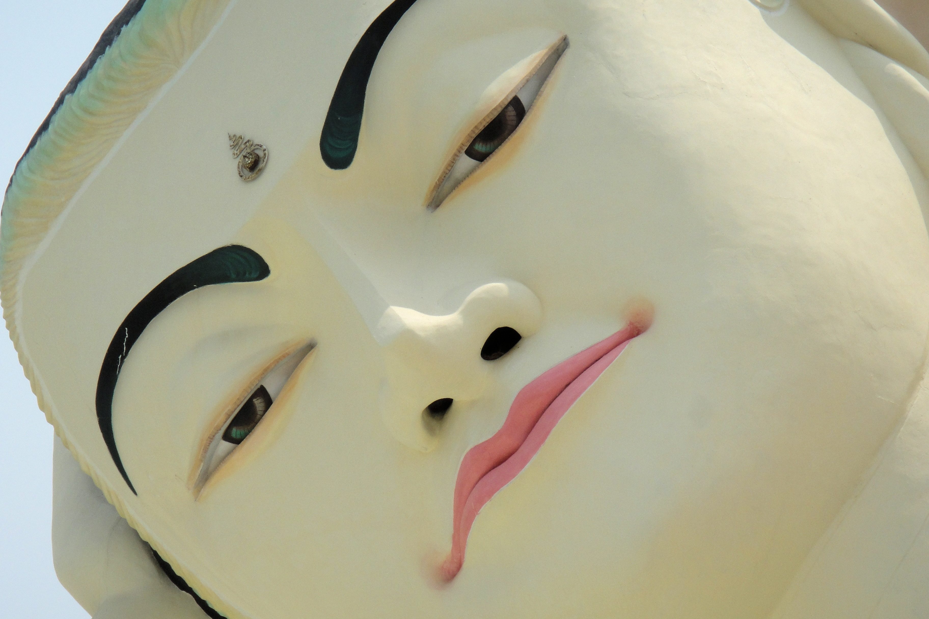 Gezicht liggende boeddha in Bago Myanmar