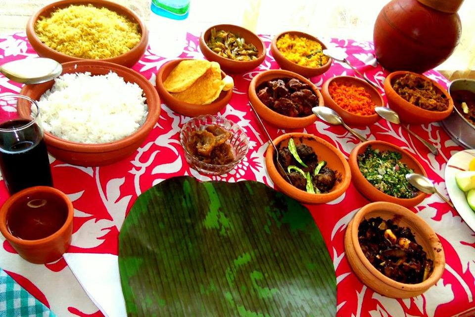 Curry maaltijd in Sri Lanka