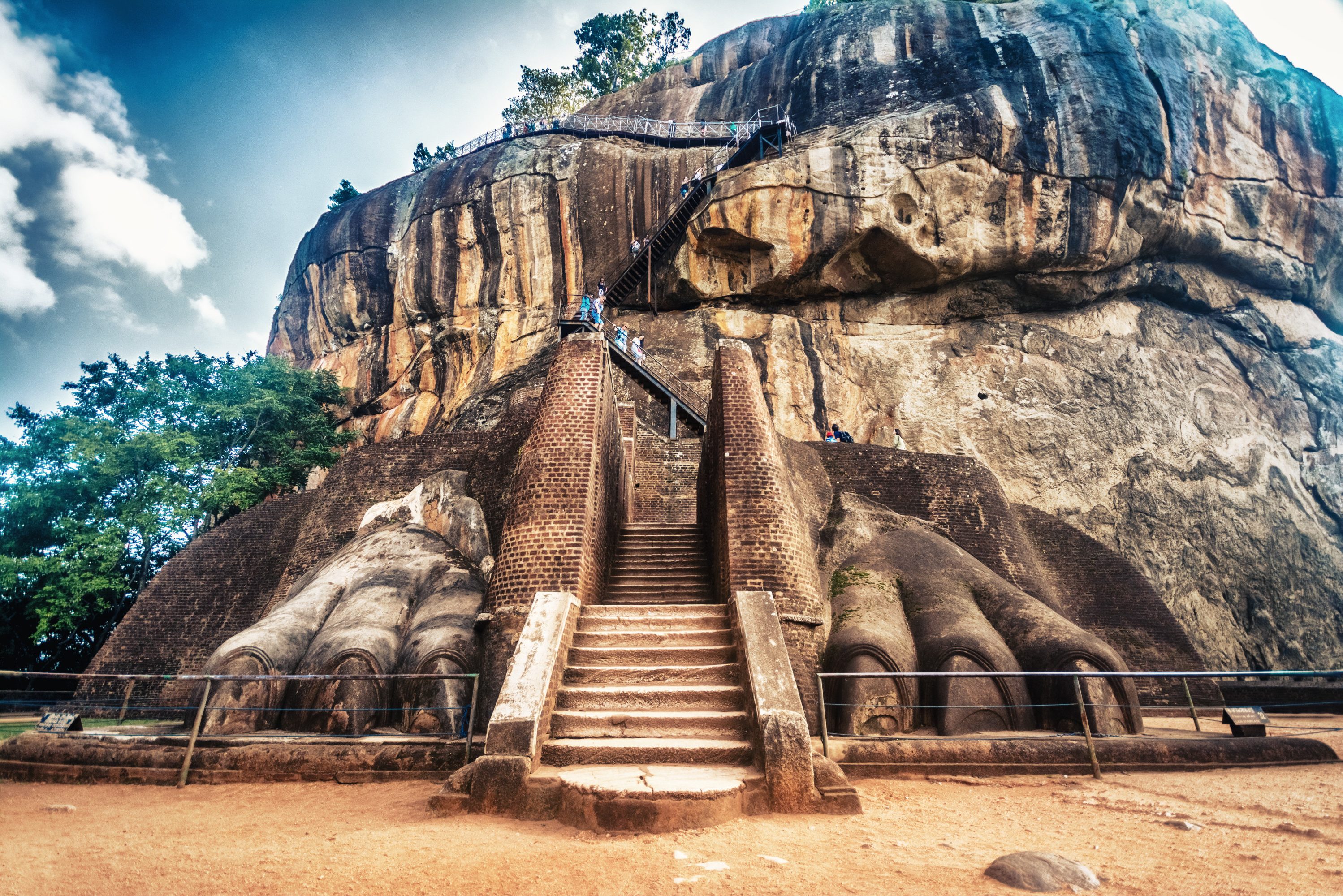 Leeuwenrots in Sigiriya in Sri Lanka