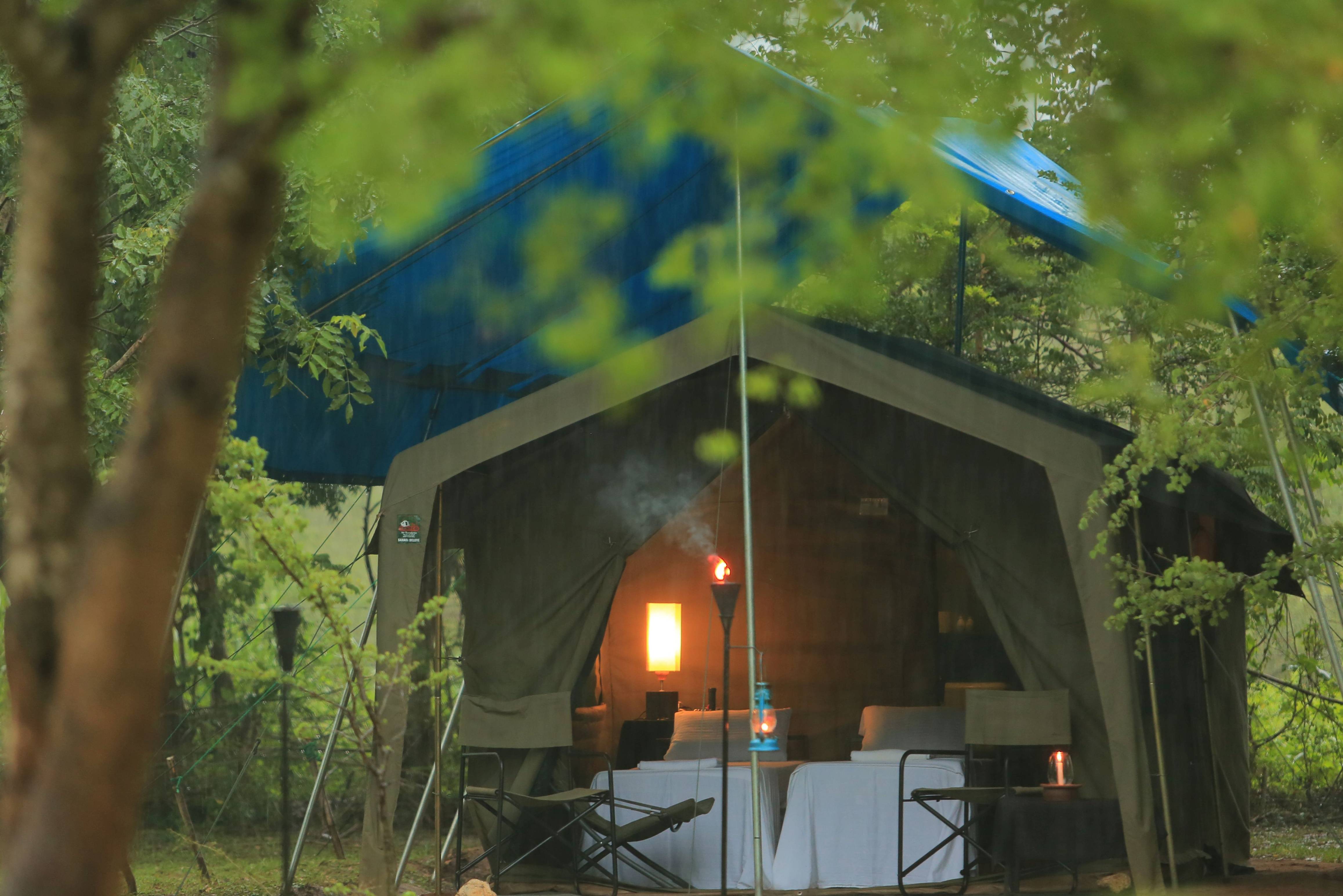 Slapen in Big Game Camp in Wilpattu National Park