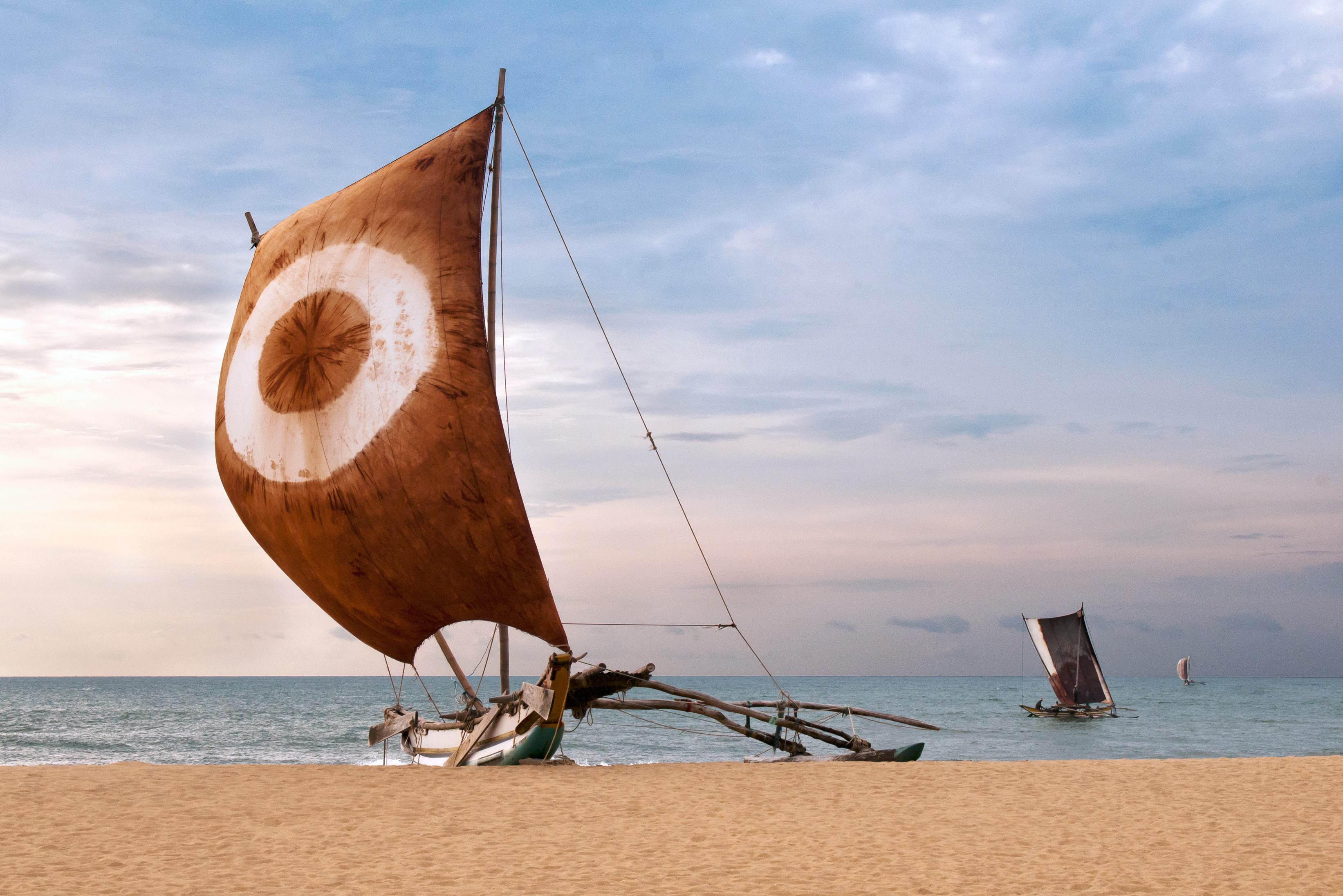 Vissersboot in Negombo