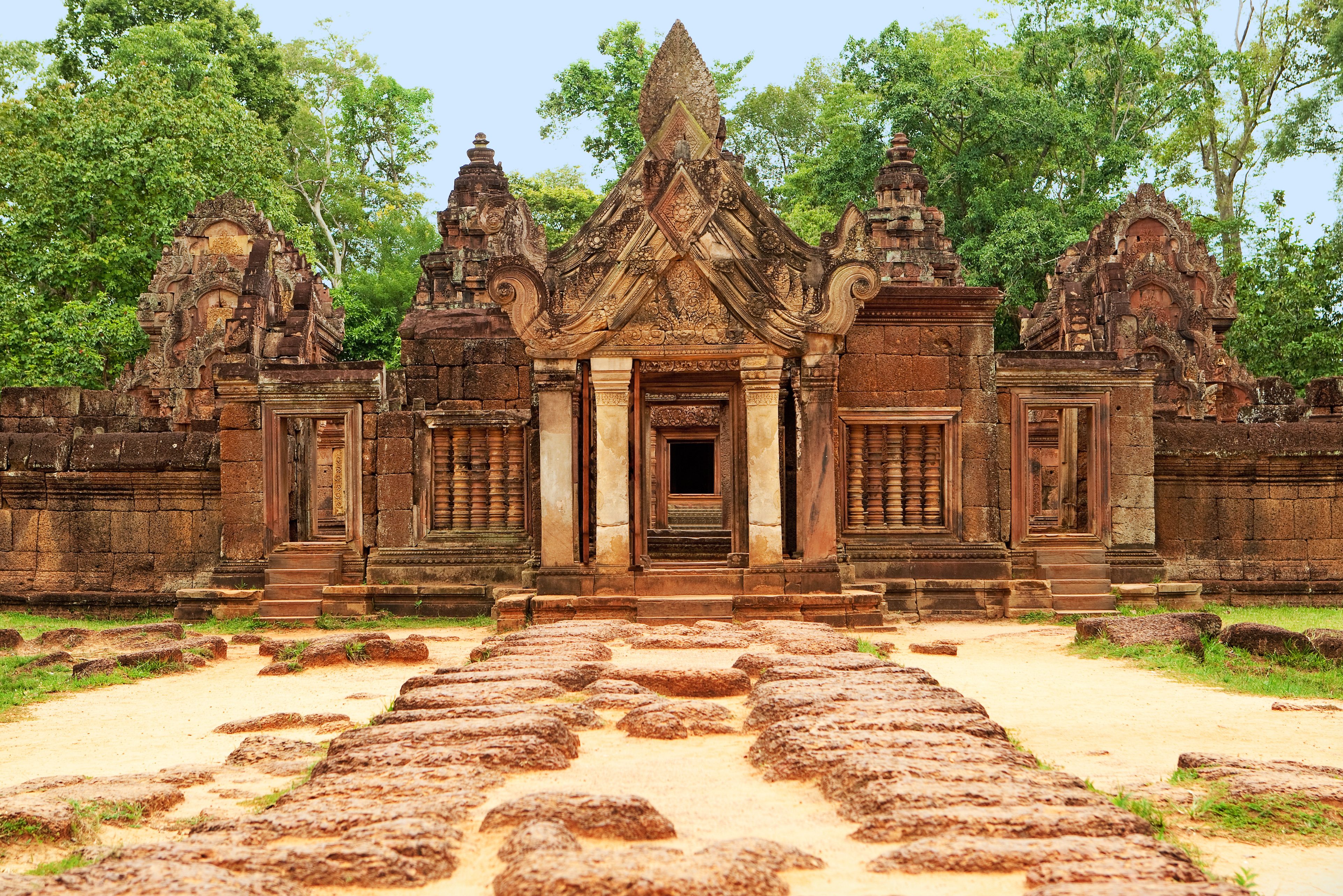 Banteay Srei in het Angkor tempelcomplex in Cambodja