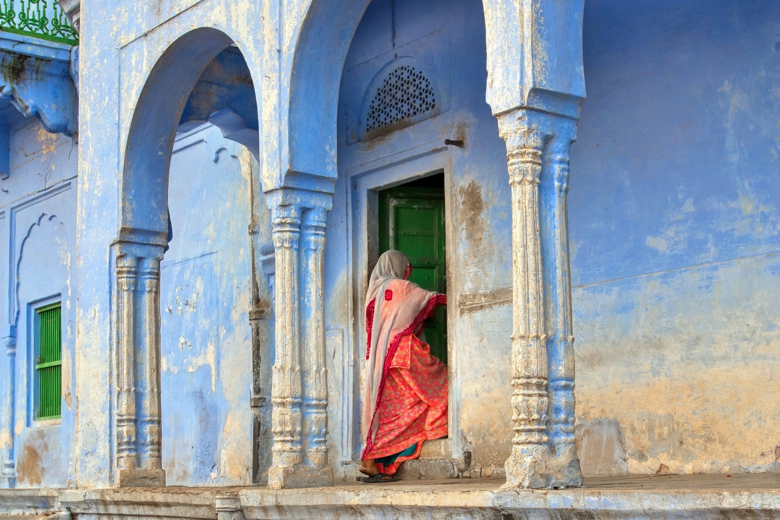 Vrouw in Jodhpur in India