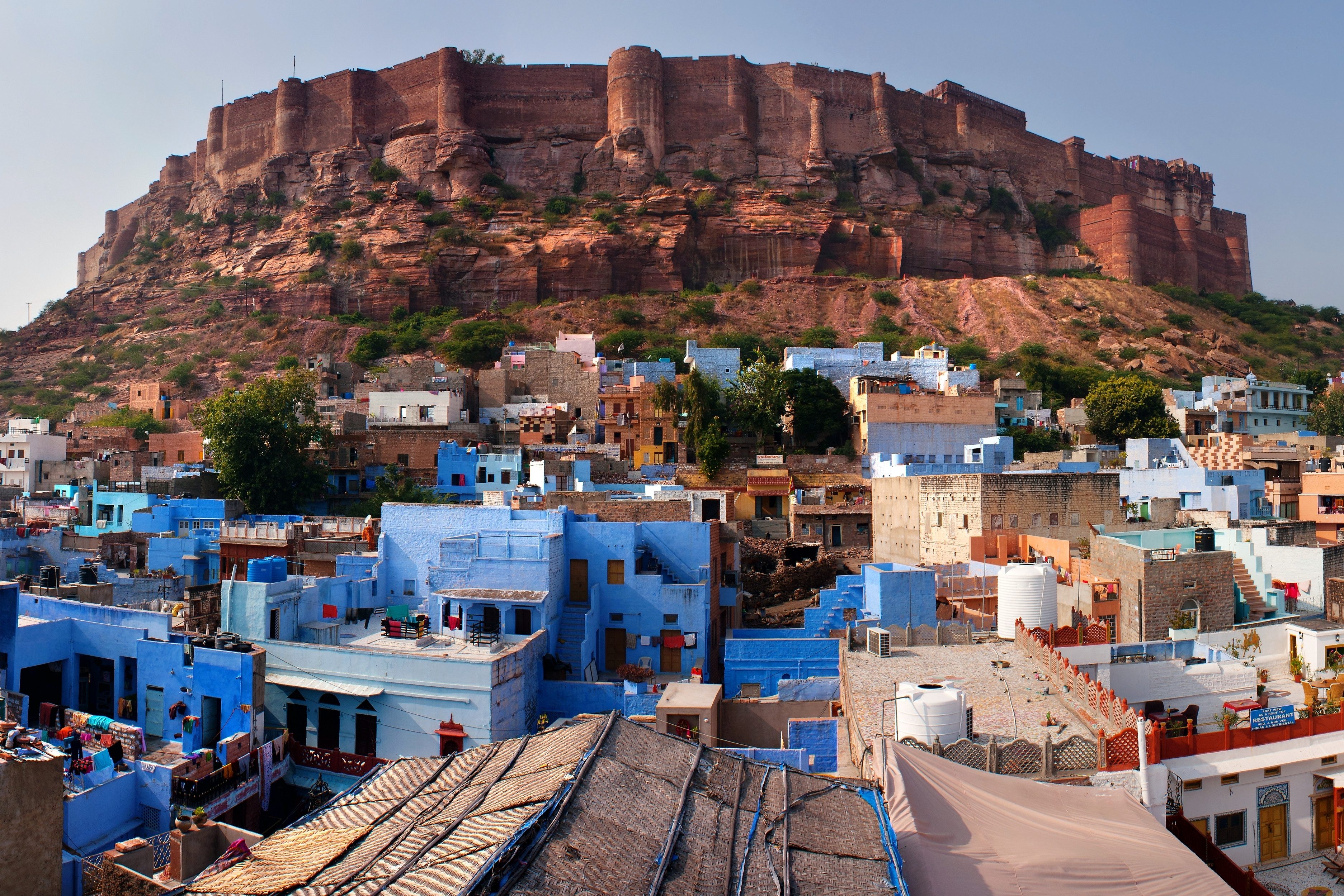 De blauwe stad Jodhpur in India