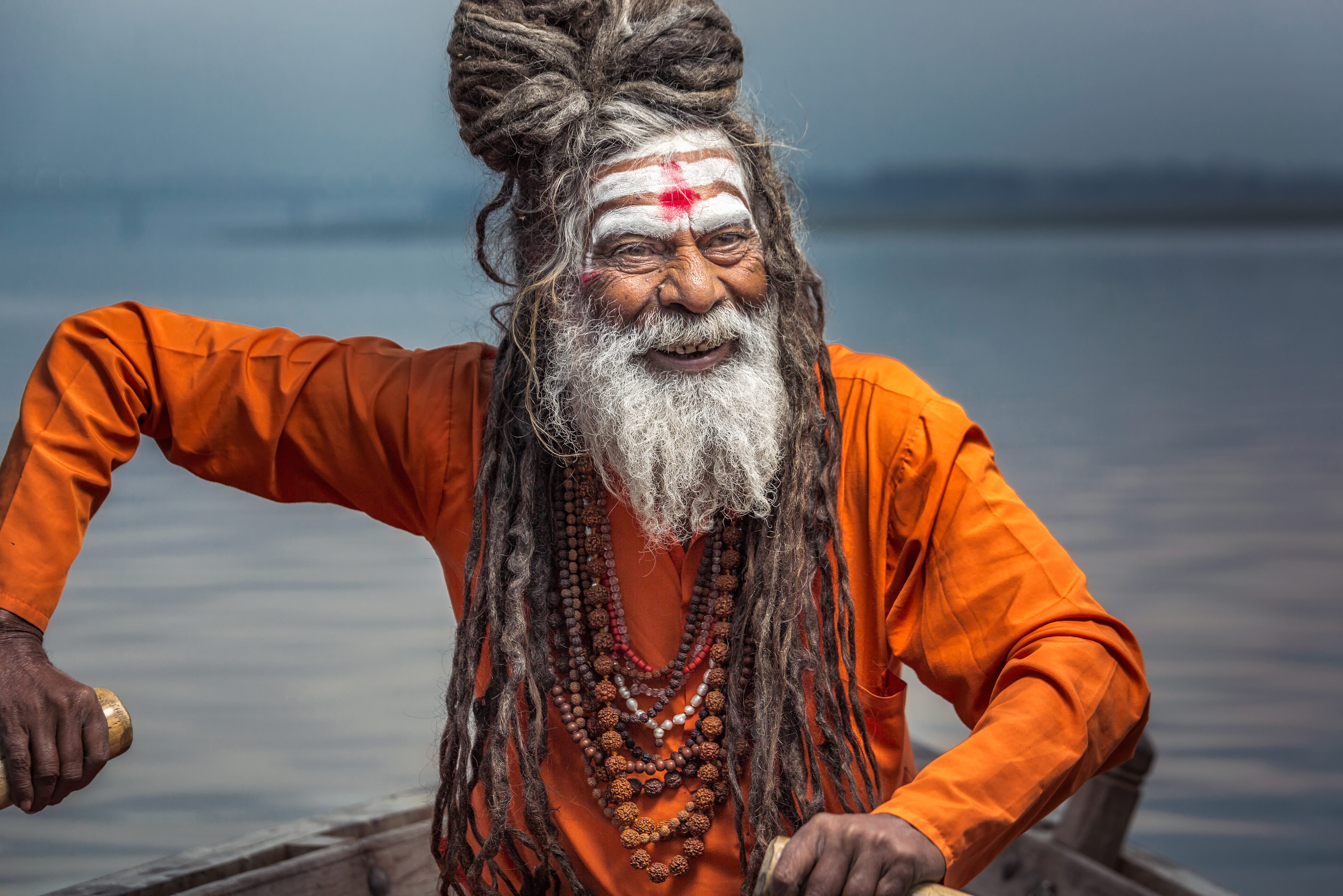 Een sadhu in Varanasi