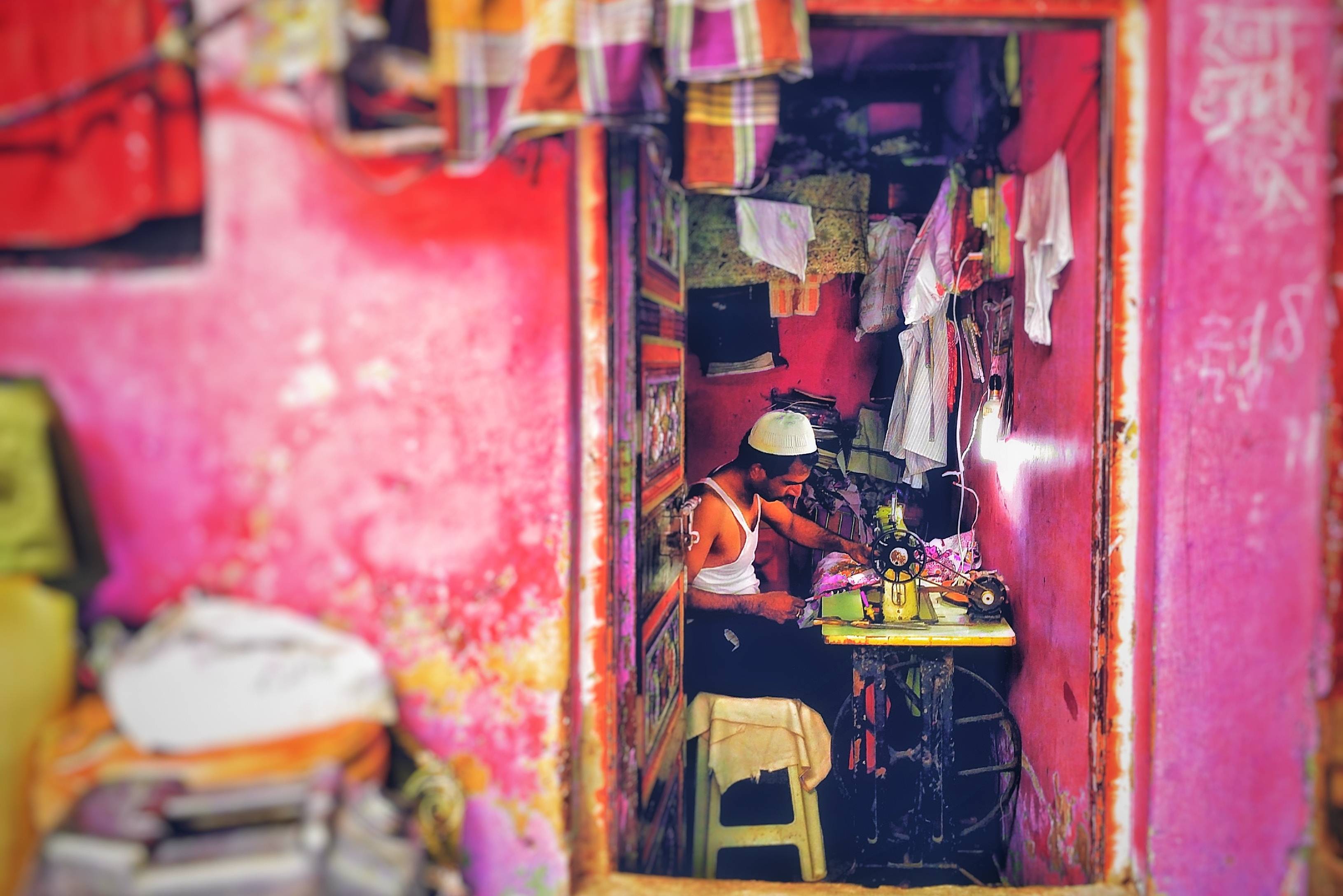 Straatbeeld Mumbai in India