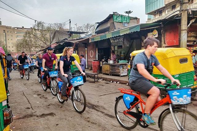 Fiets tour door Delhi