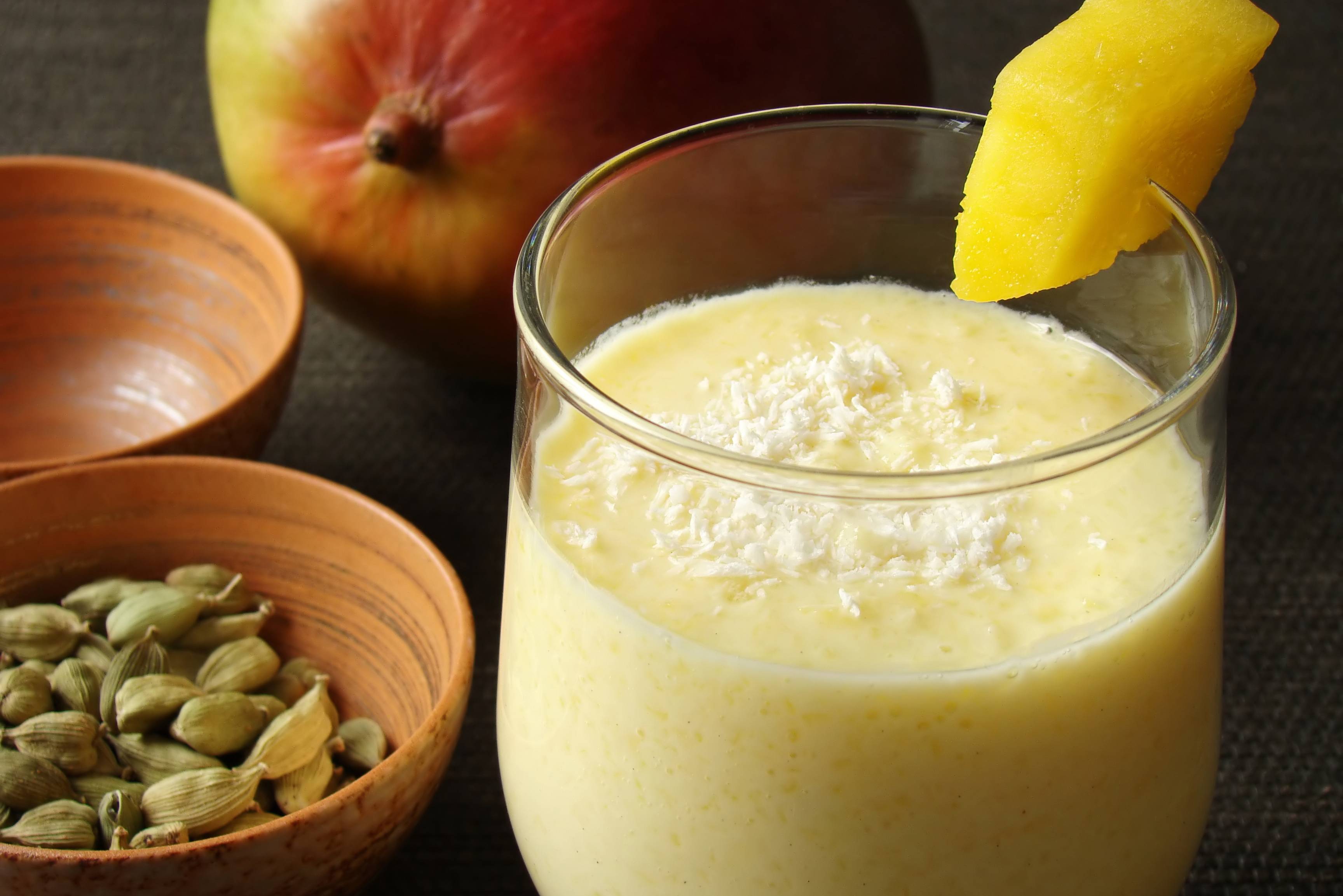 Koud mango Lassi drankje in india