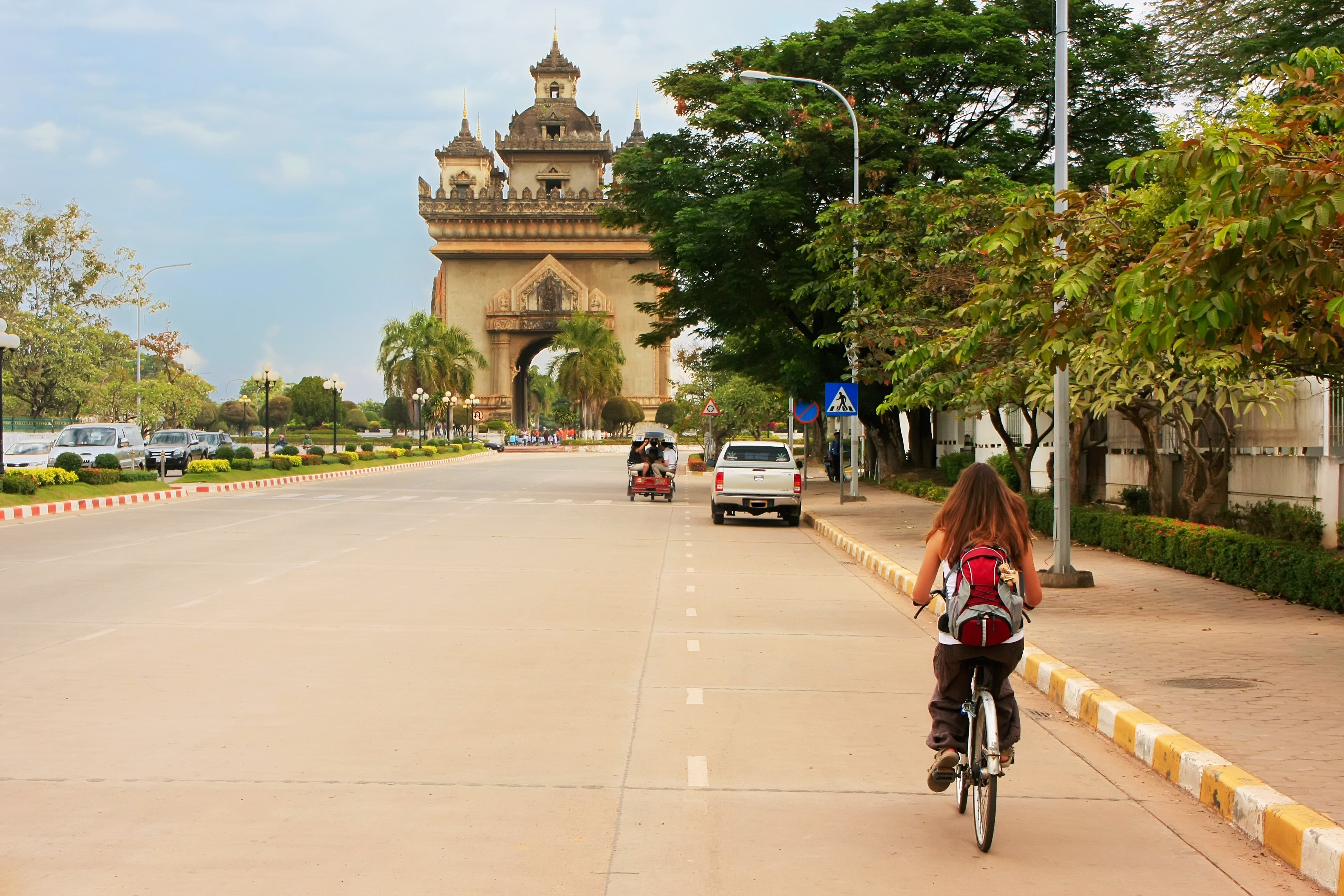 Vientiane met de Patuxai in Laos
