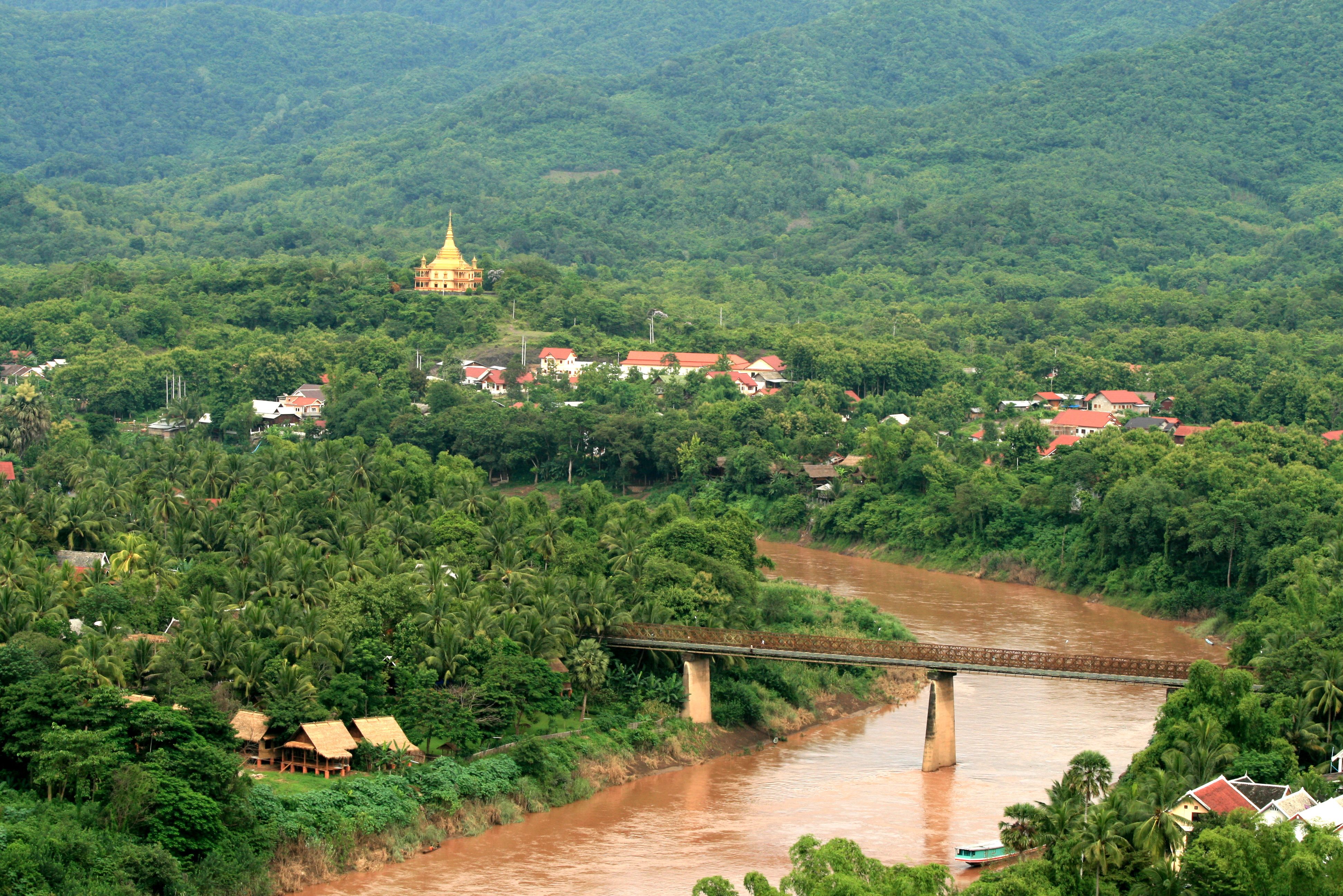 Uitzicht over Luang Prabang in Laos