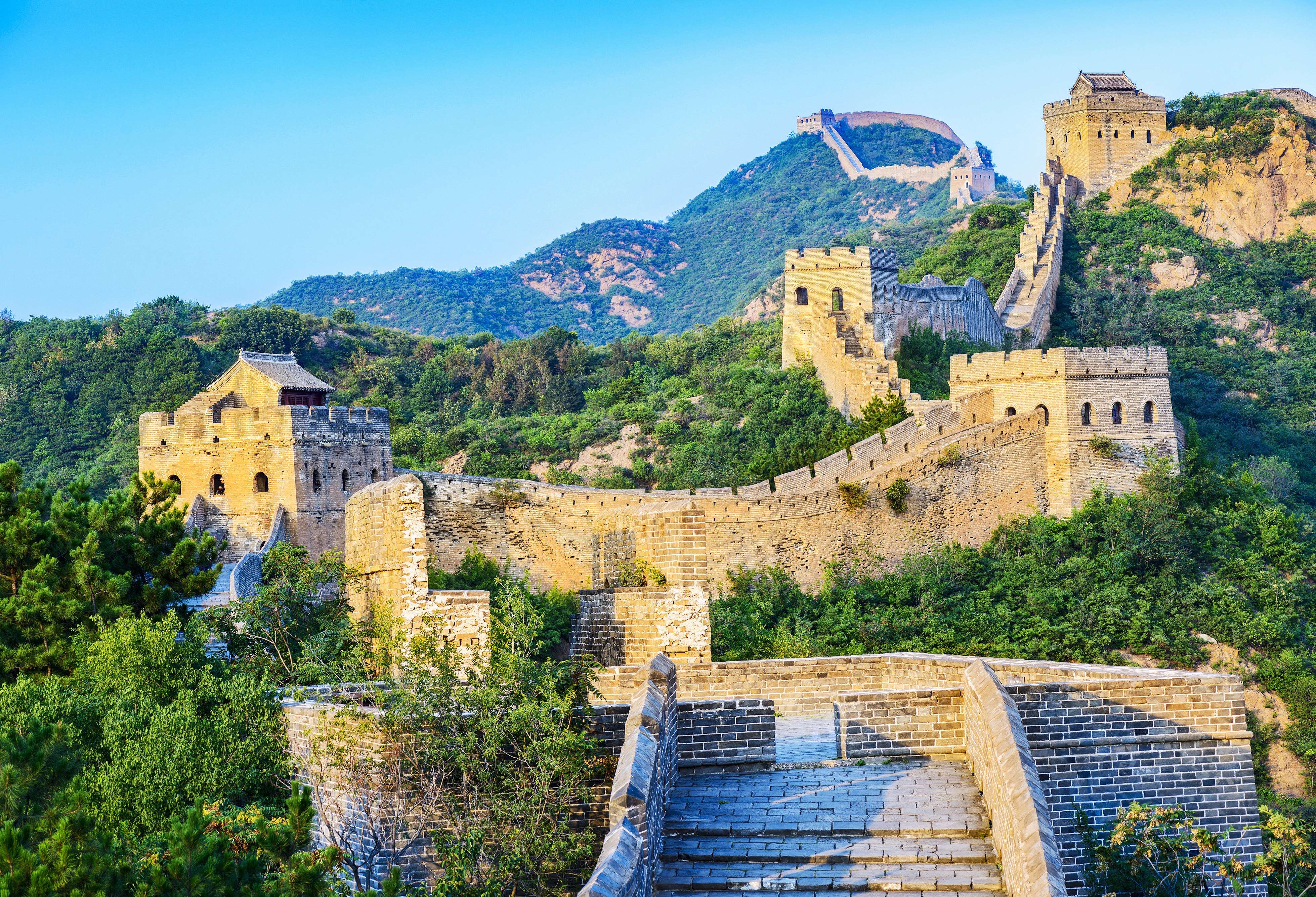 De Chinese Muur vlakbij Beijing in China