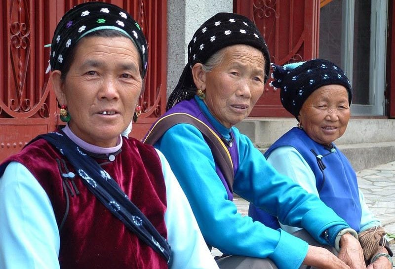 Bai vrouwen in Dali in Yunnan in China