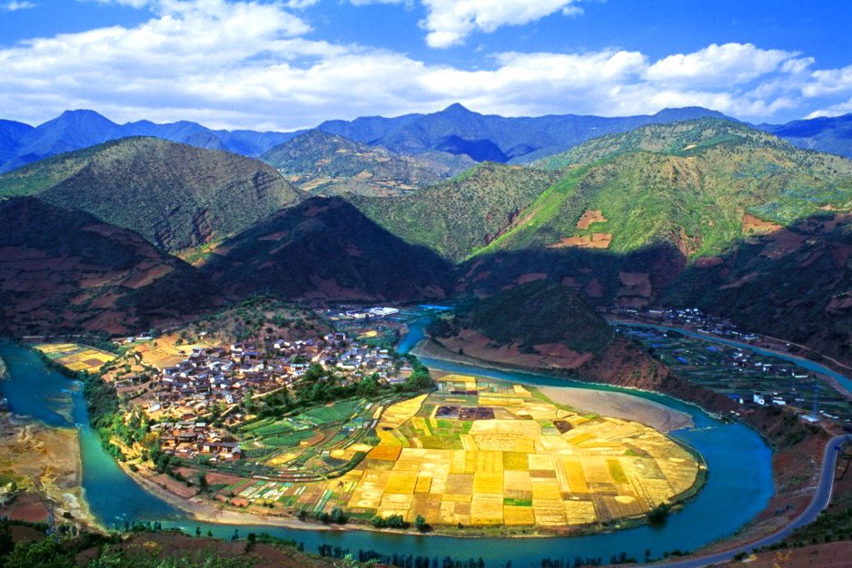 Dali vanuit de lucht in China