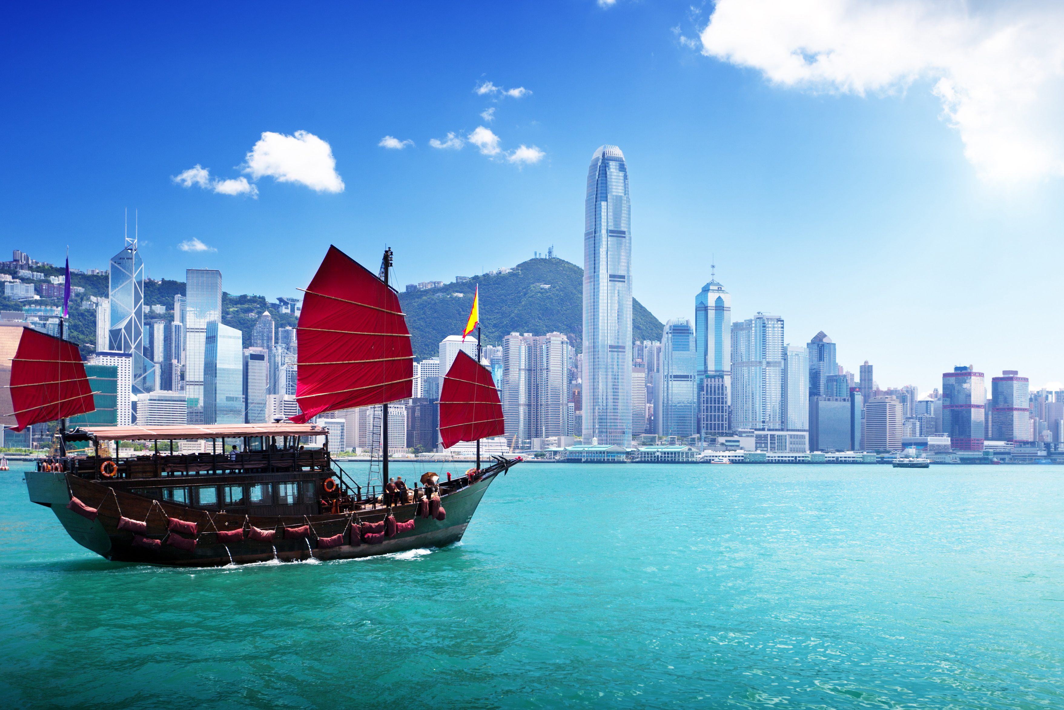 De haven in Hong Kong