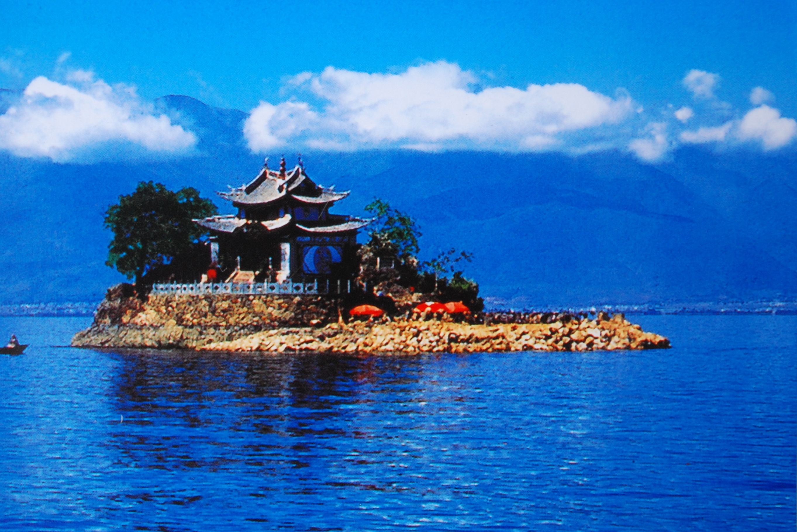 Erhai meer bij Dali in Yunnan in China