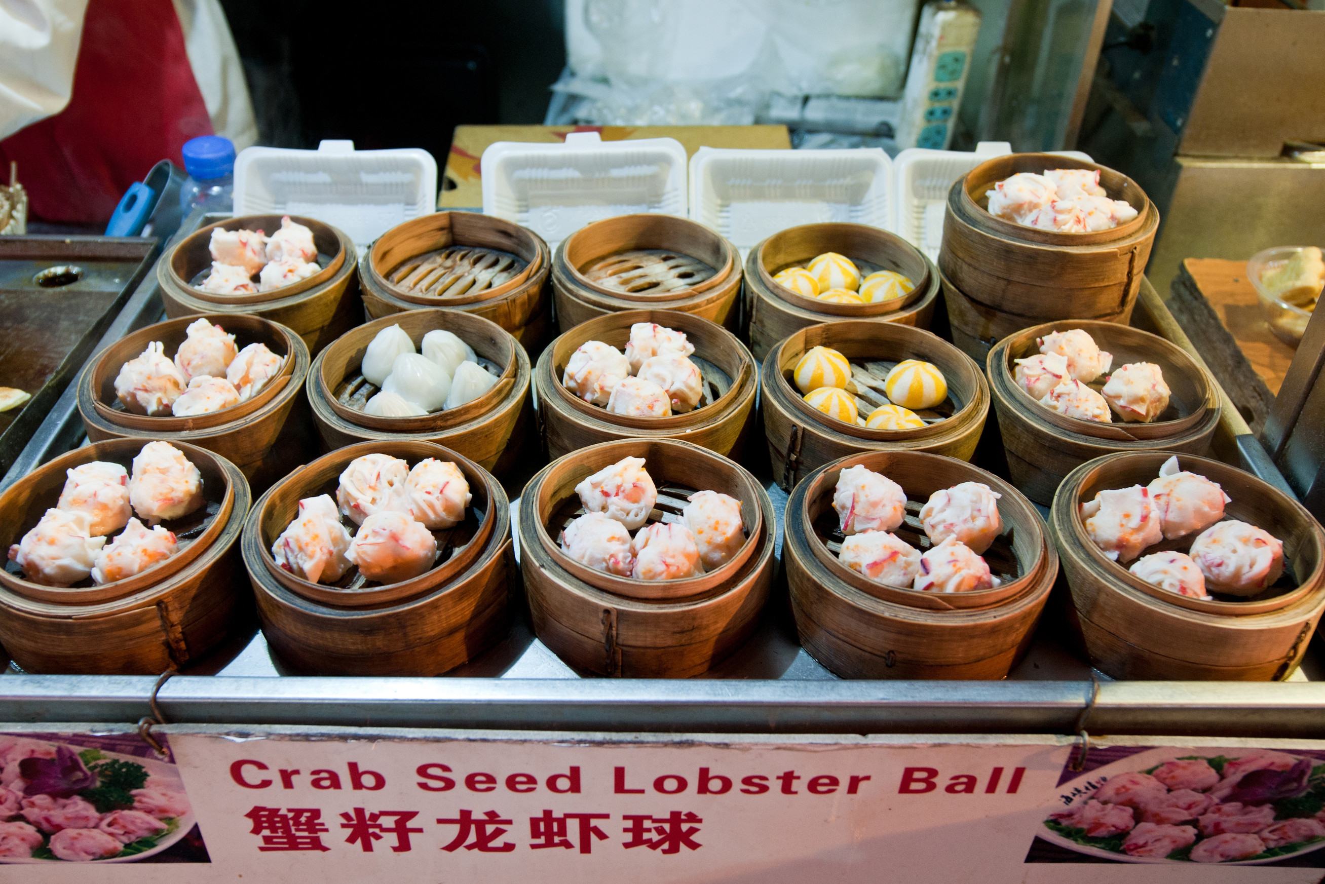 Lobster Balls als Street Food in Beijing