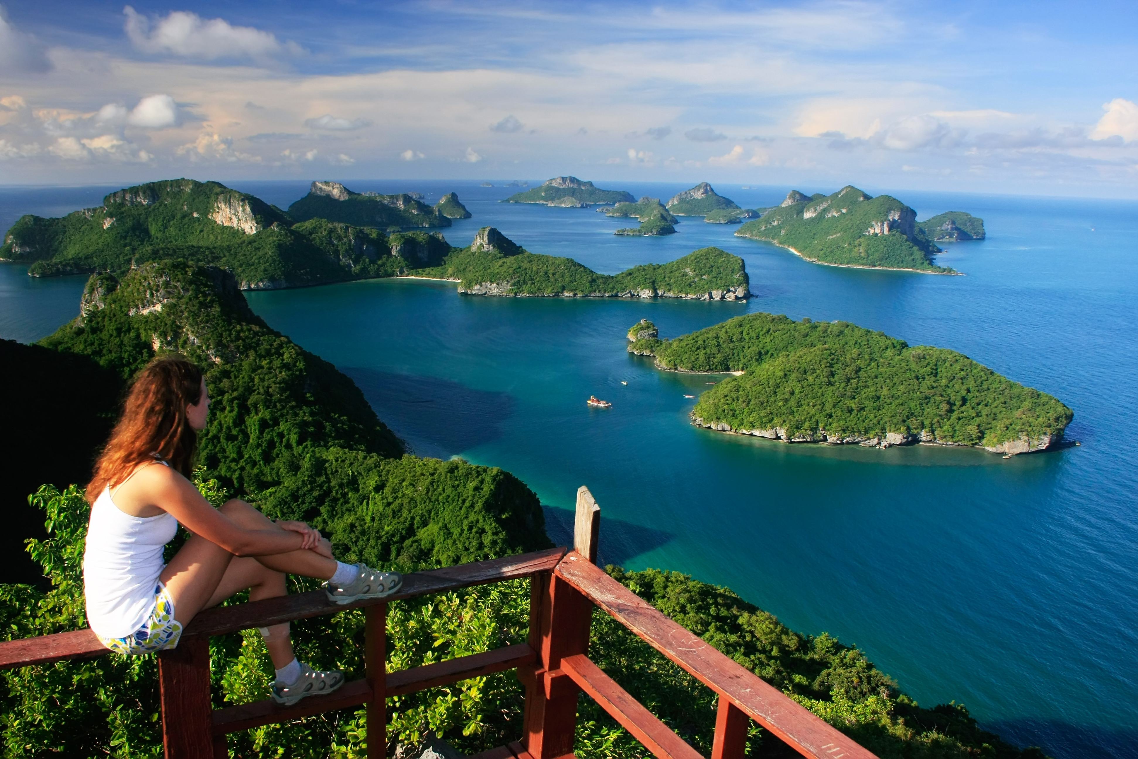 Uitzicht over het Ang Thong National Marine Park in Thailand