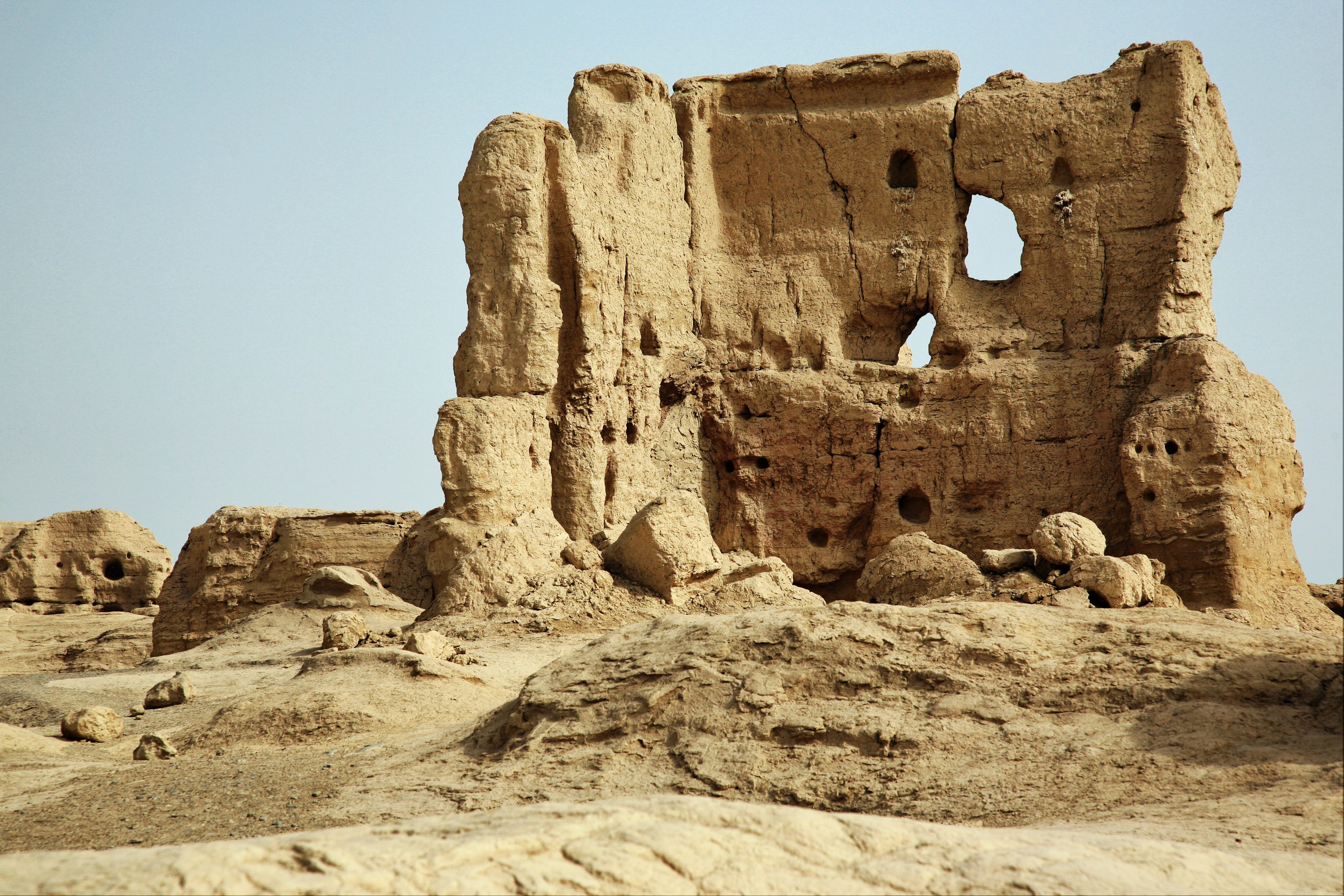Deel van de Chinese Muur op de Zijde Route