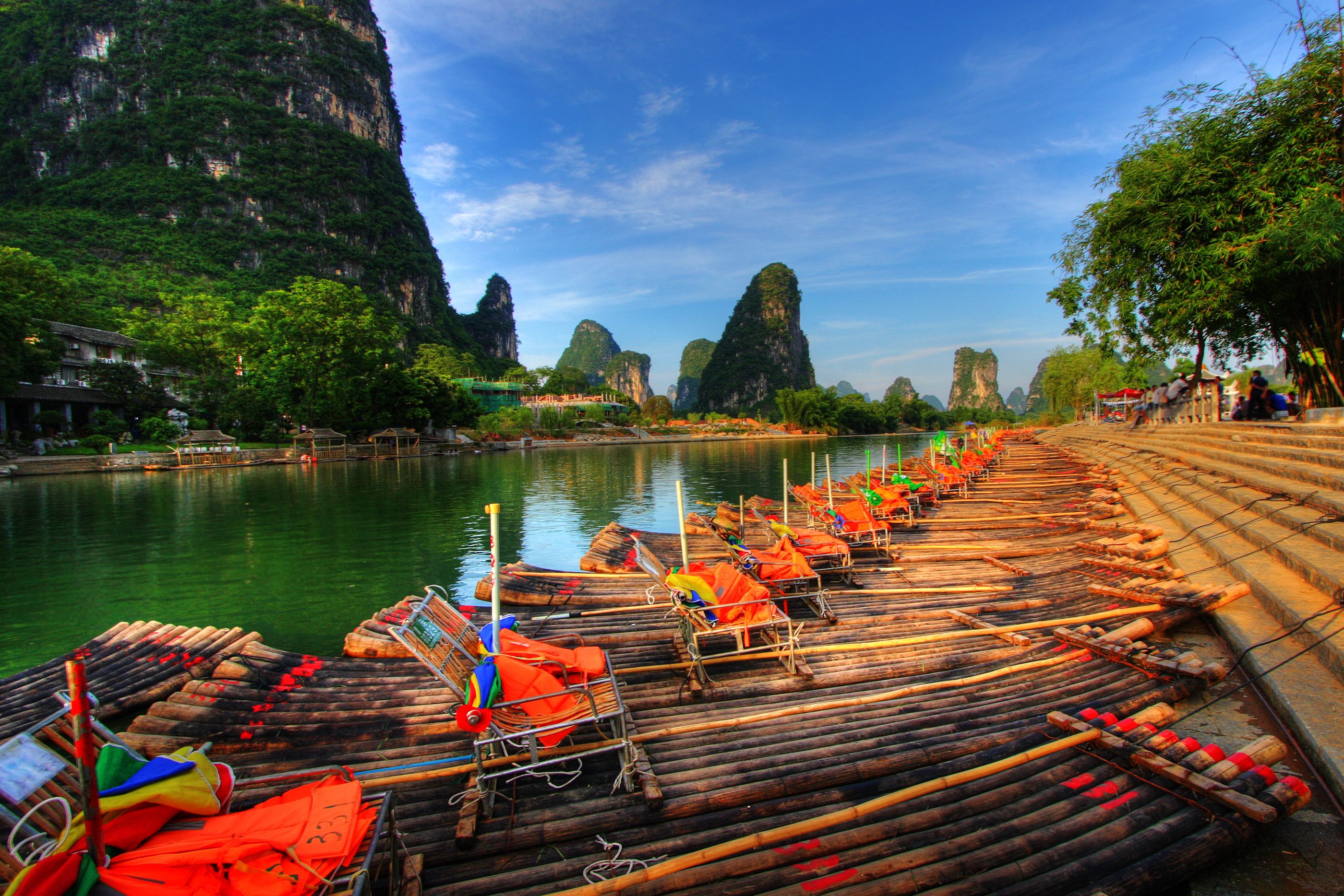Bamboe raften bij Yangshuo