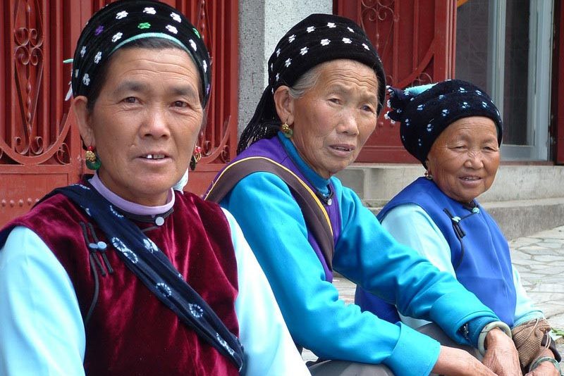 Bai vrouwen in Dali in Yunnan in China