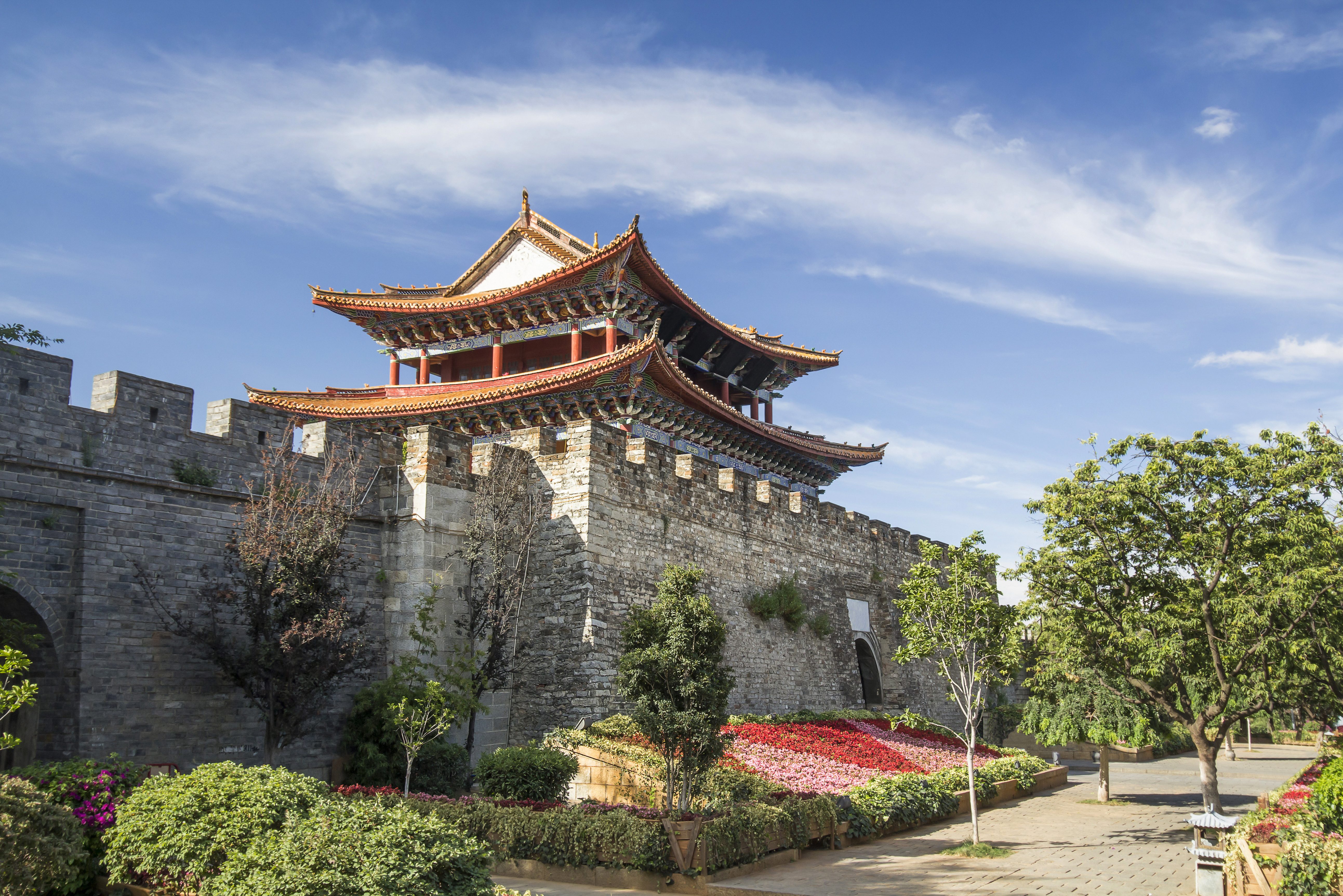 Stadsmuur in Dali in Yunnan