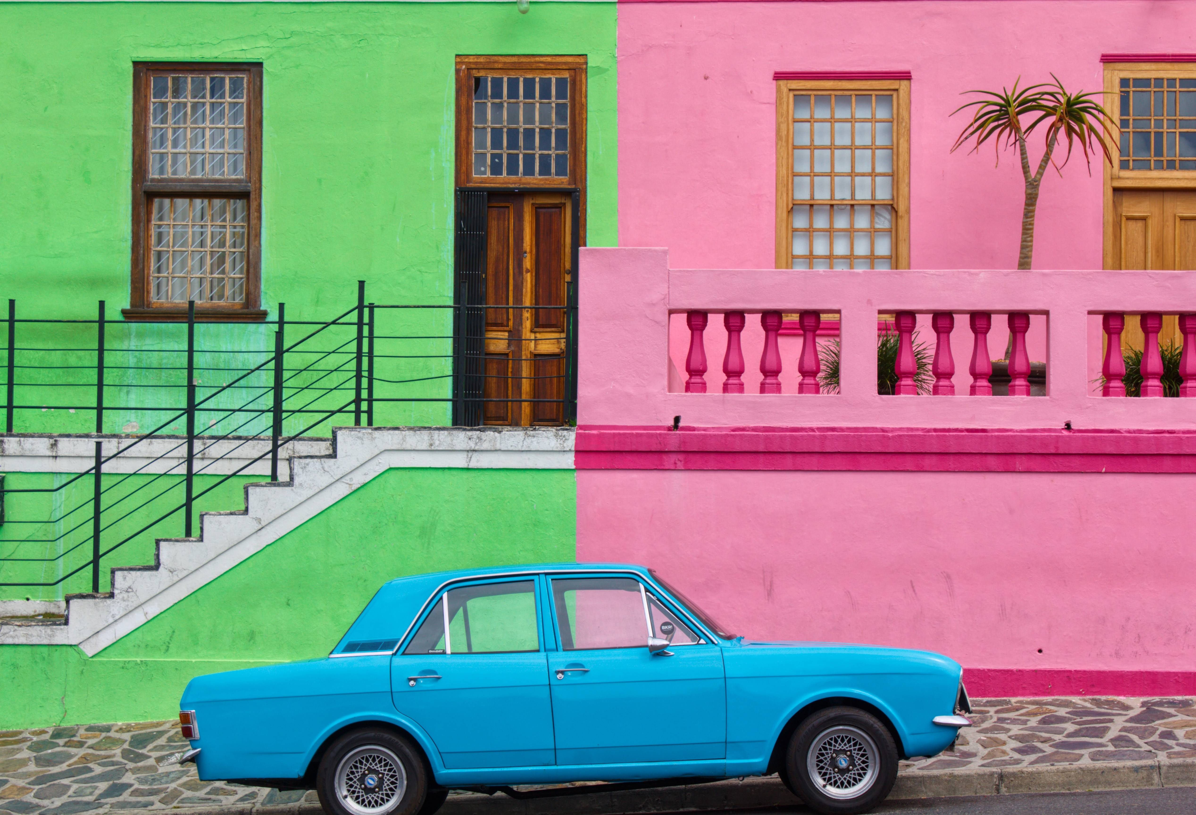 Bo Kaap in Kaapstad in Zuid-Afrika