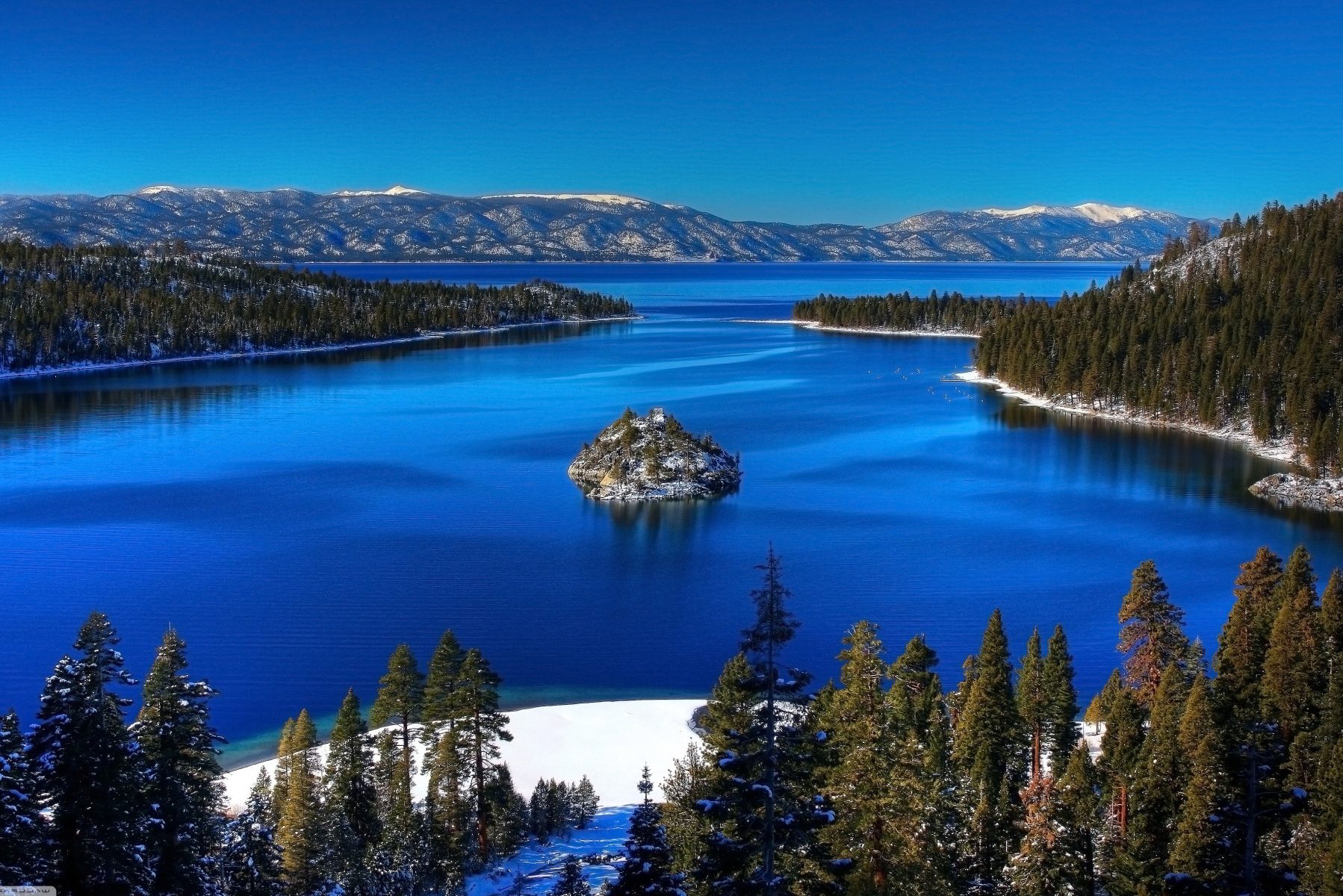Emerald Bay bij Lake Tahoe in Californie