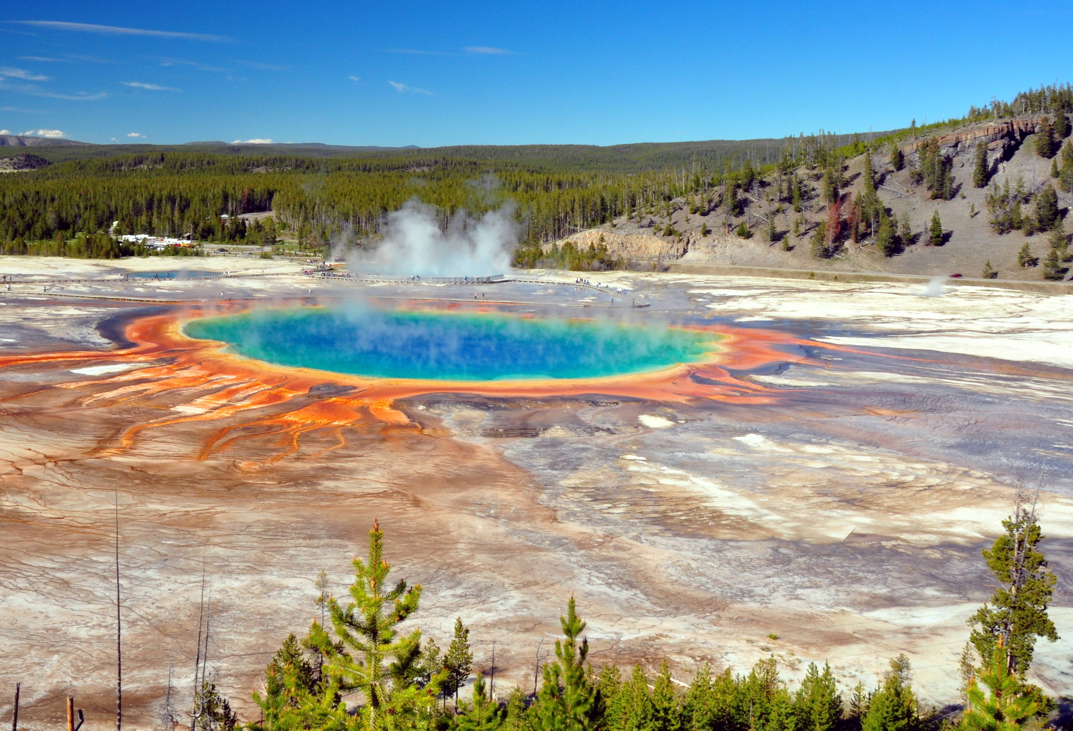 Zwavel meer in Yellowstone in Amerika